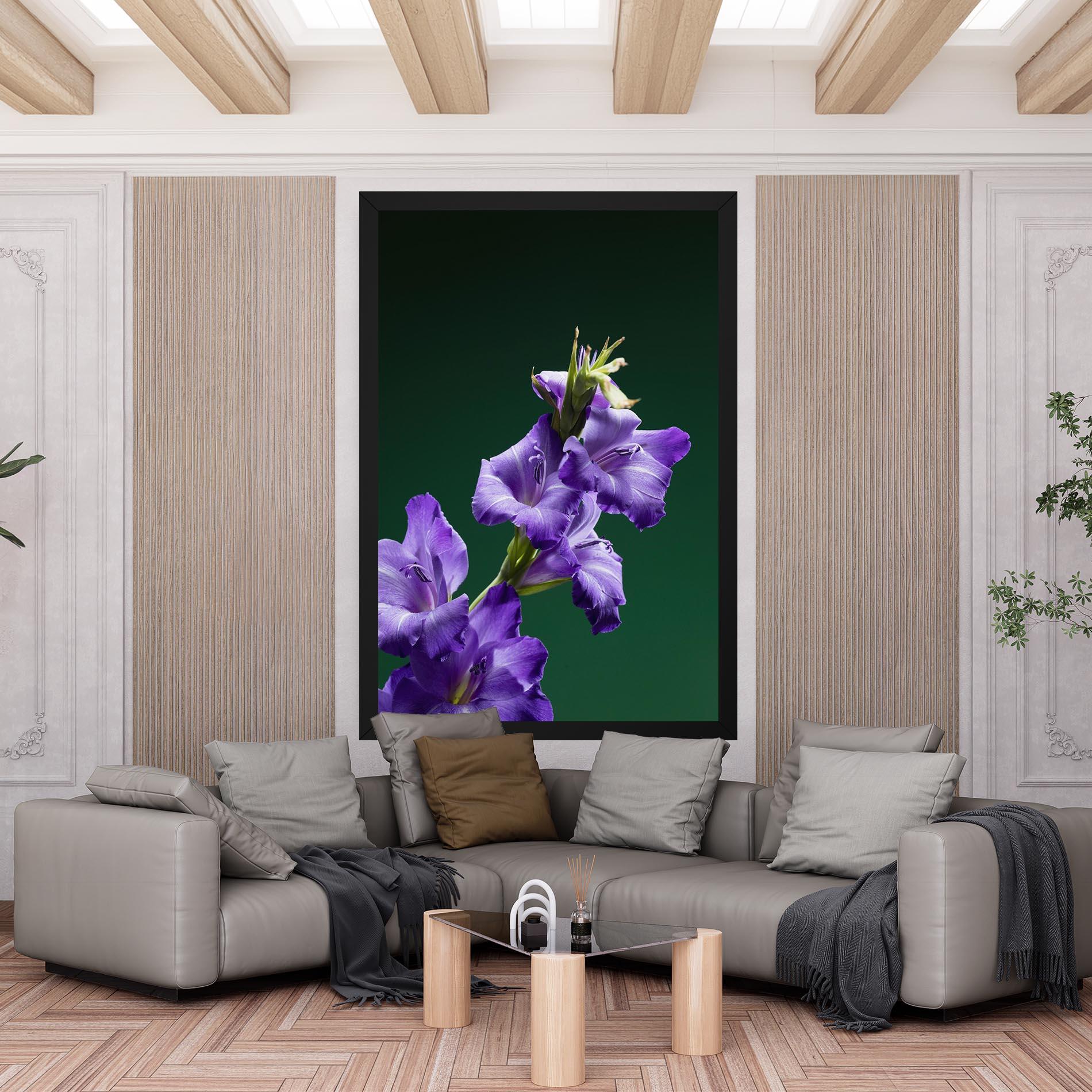 Tablou Canvas Iris On Green mockup 6