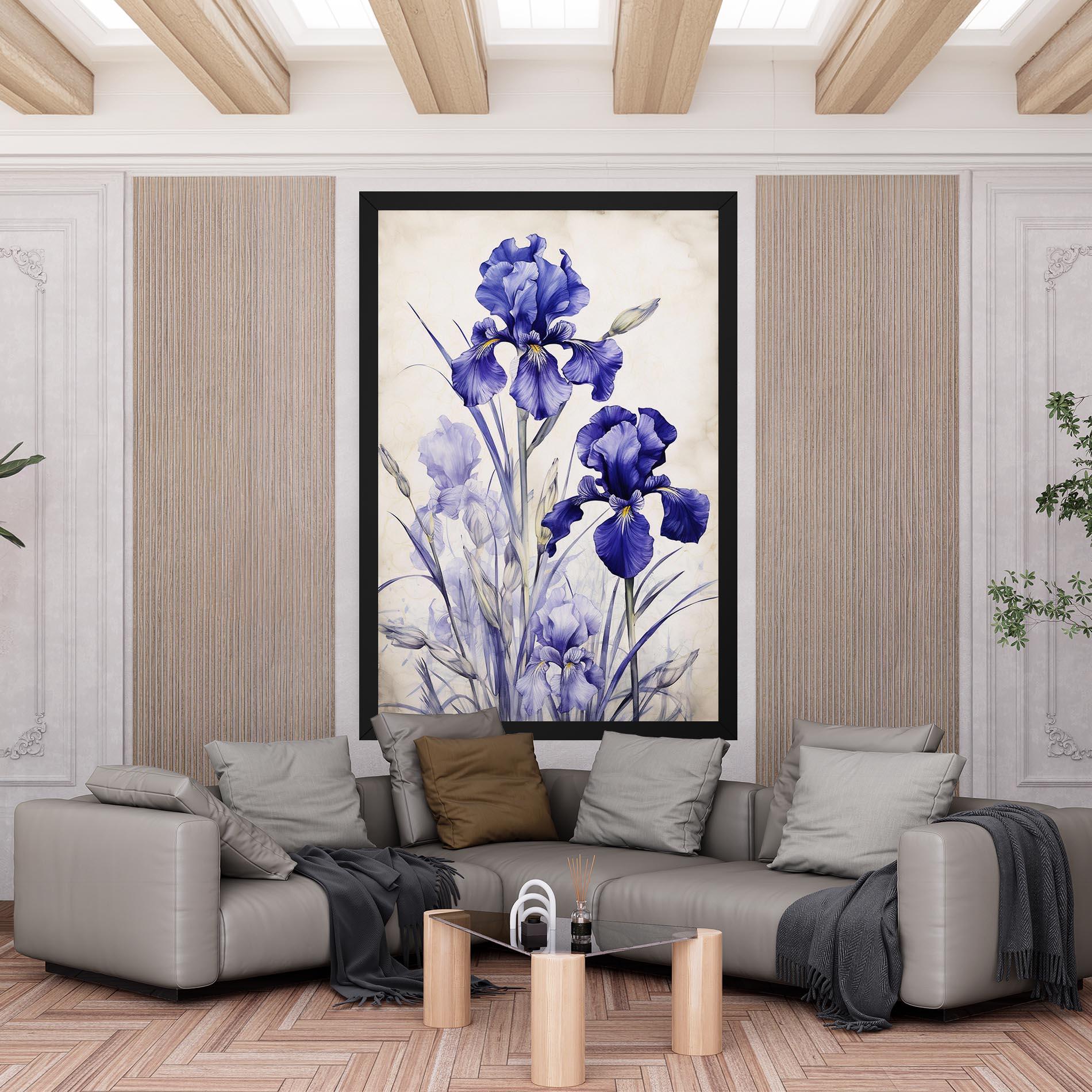 Tablou Canvas Irises Painting mockup 6
