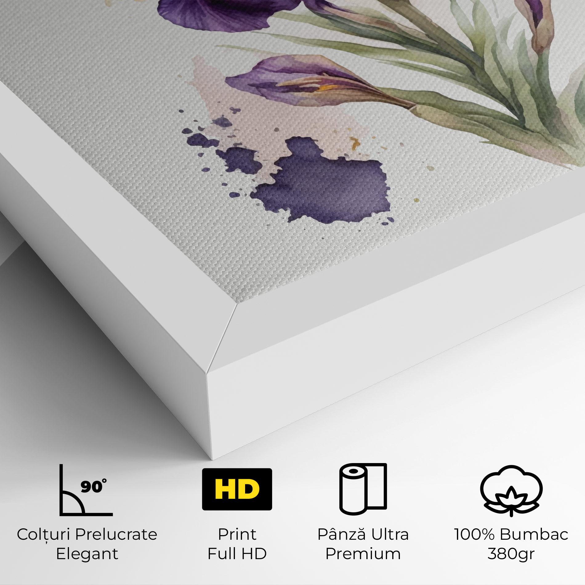 Tablou Canvas Beautiful Purple Iris mockup 4