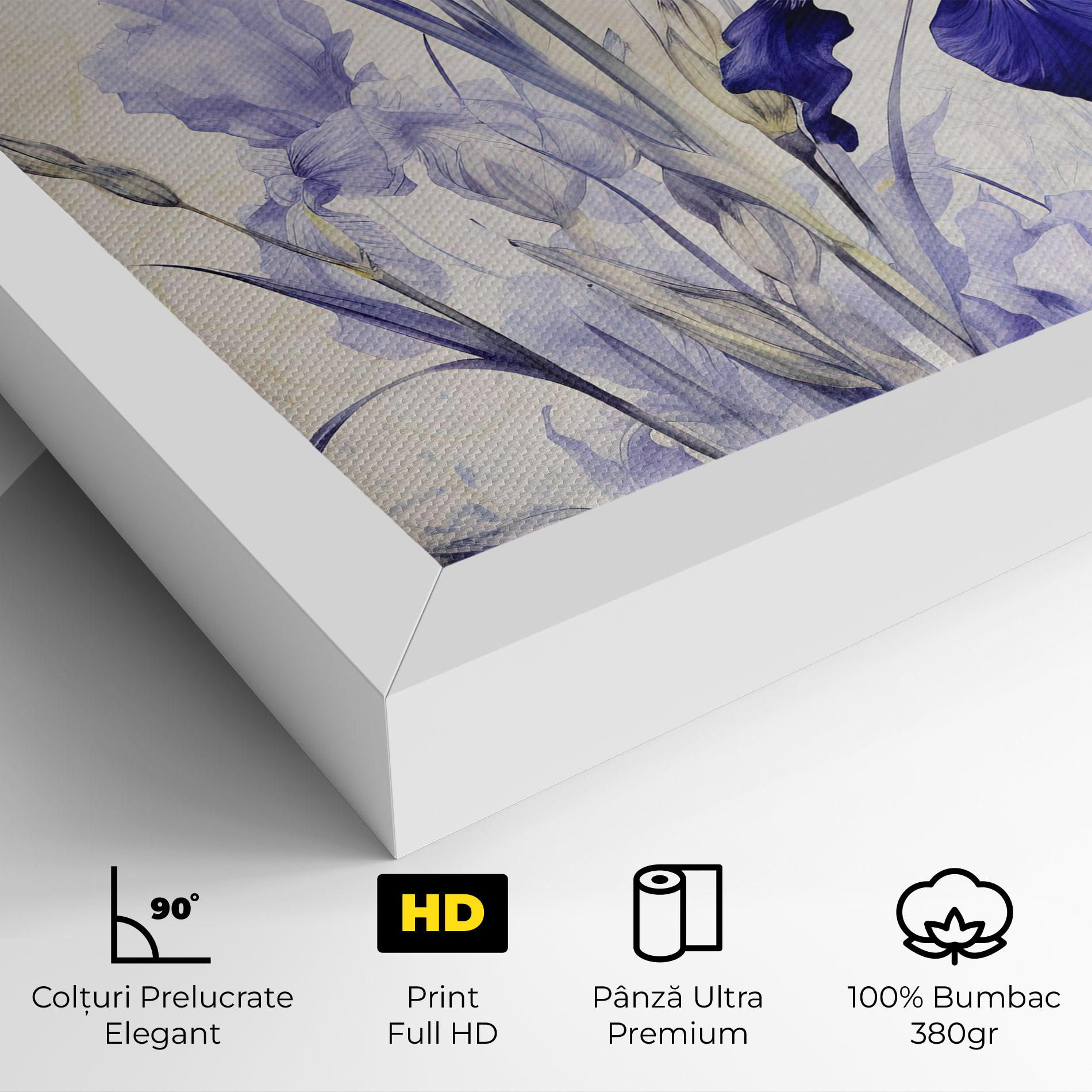 Tablou Canvas Irises Painting mockup 4