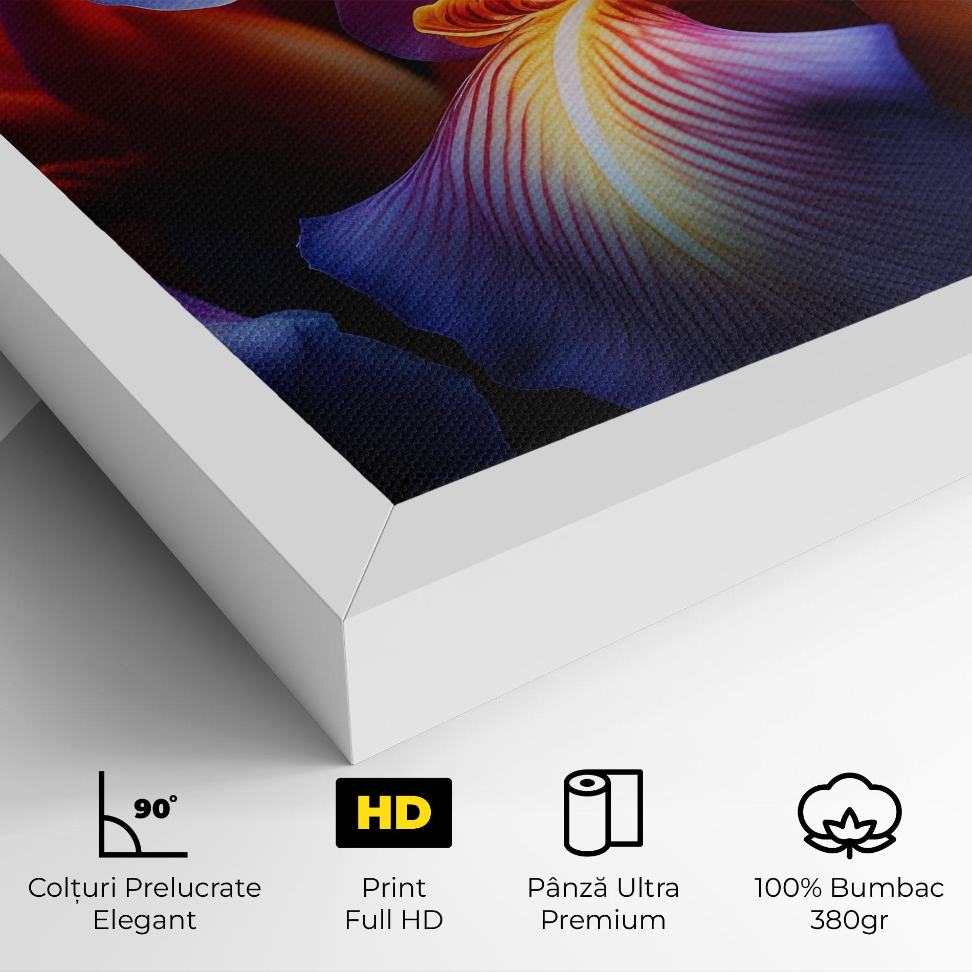 Tablou Canvas Orange Purple Iris mockup 4