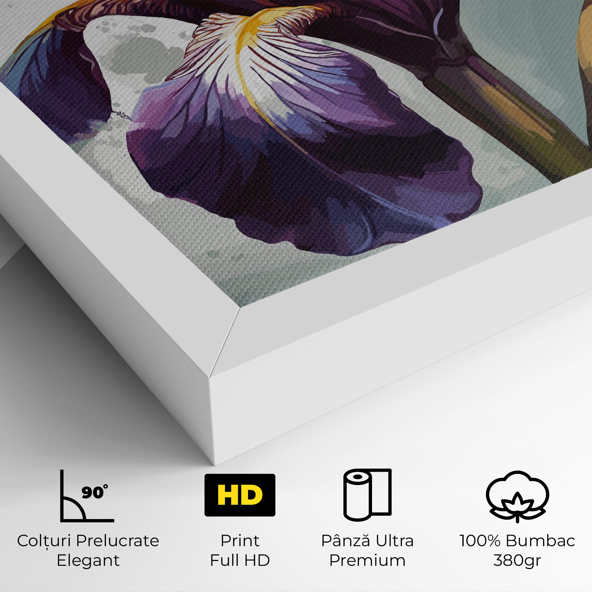 Tablou Canvas Purple Blue Iris mockup 4