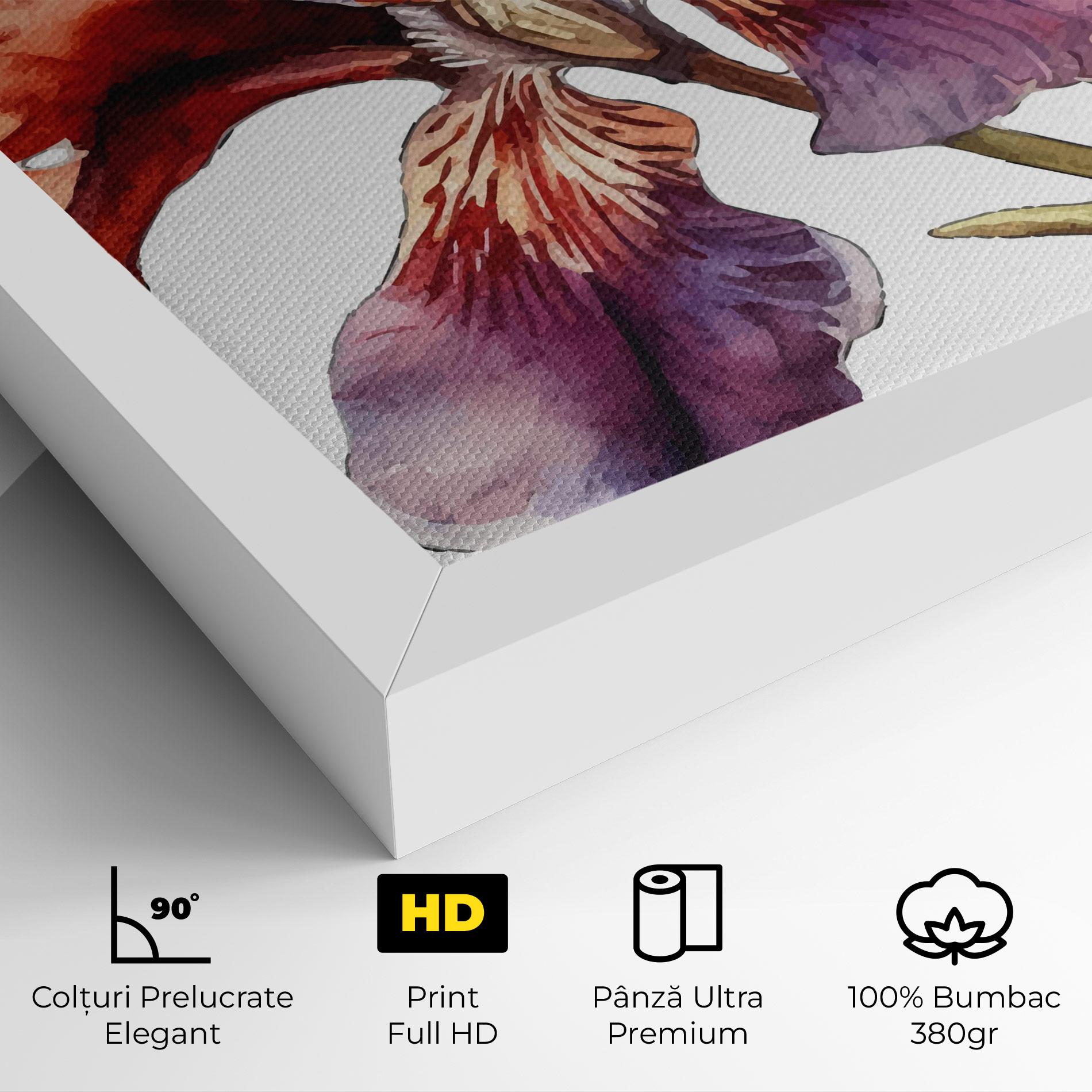 Tablou Canvas Watercolor Iris mockup 4