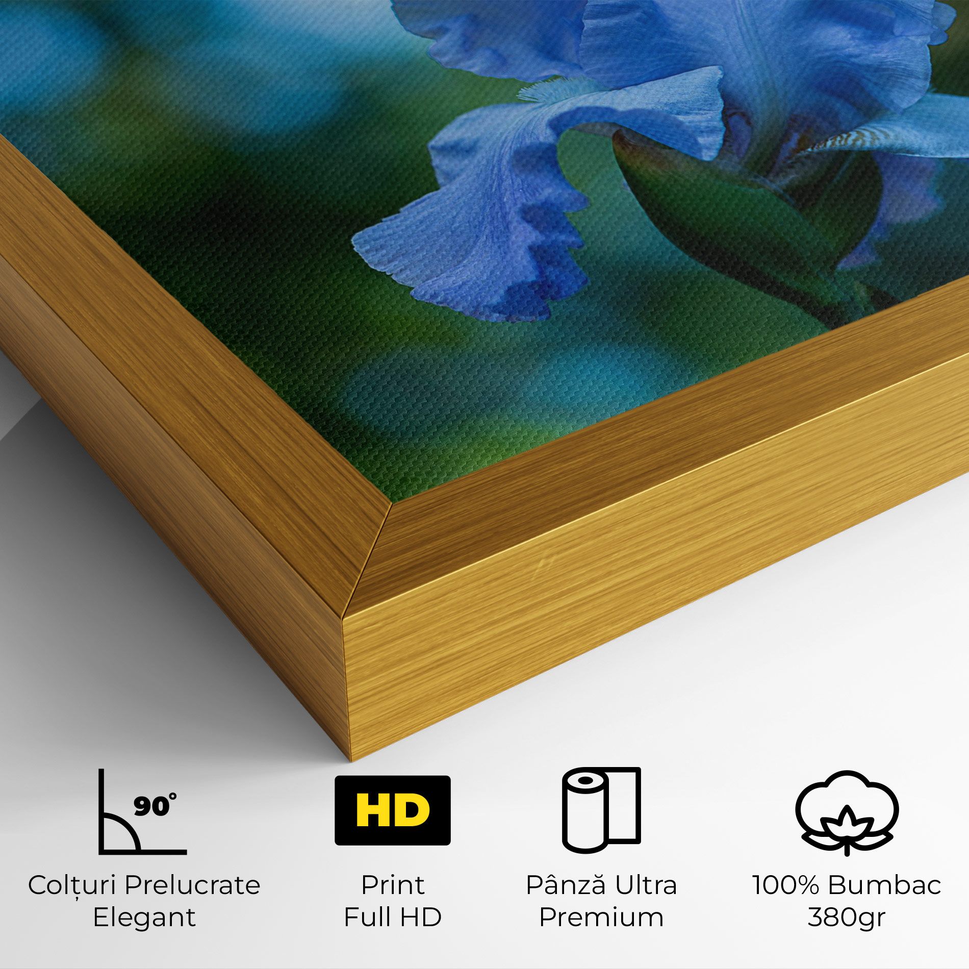 Blue Iris In The Garden mockup 4