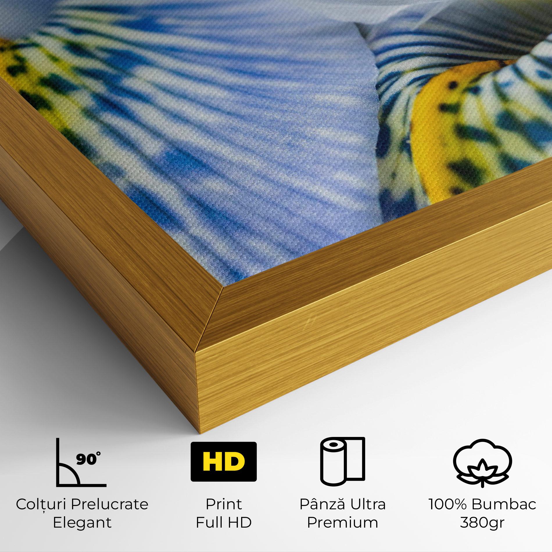 Tablou Canvas Blue Yellow Iris mockup 4