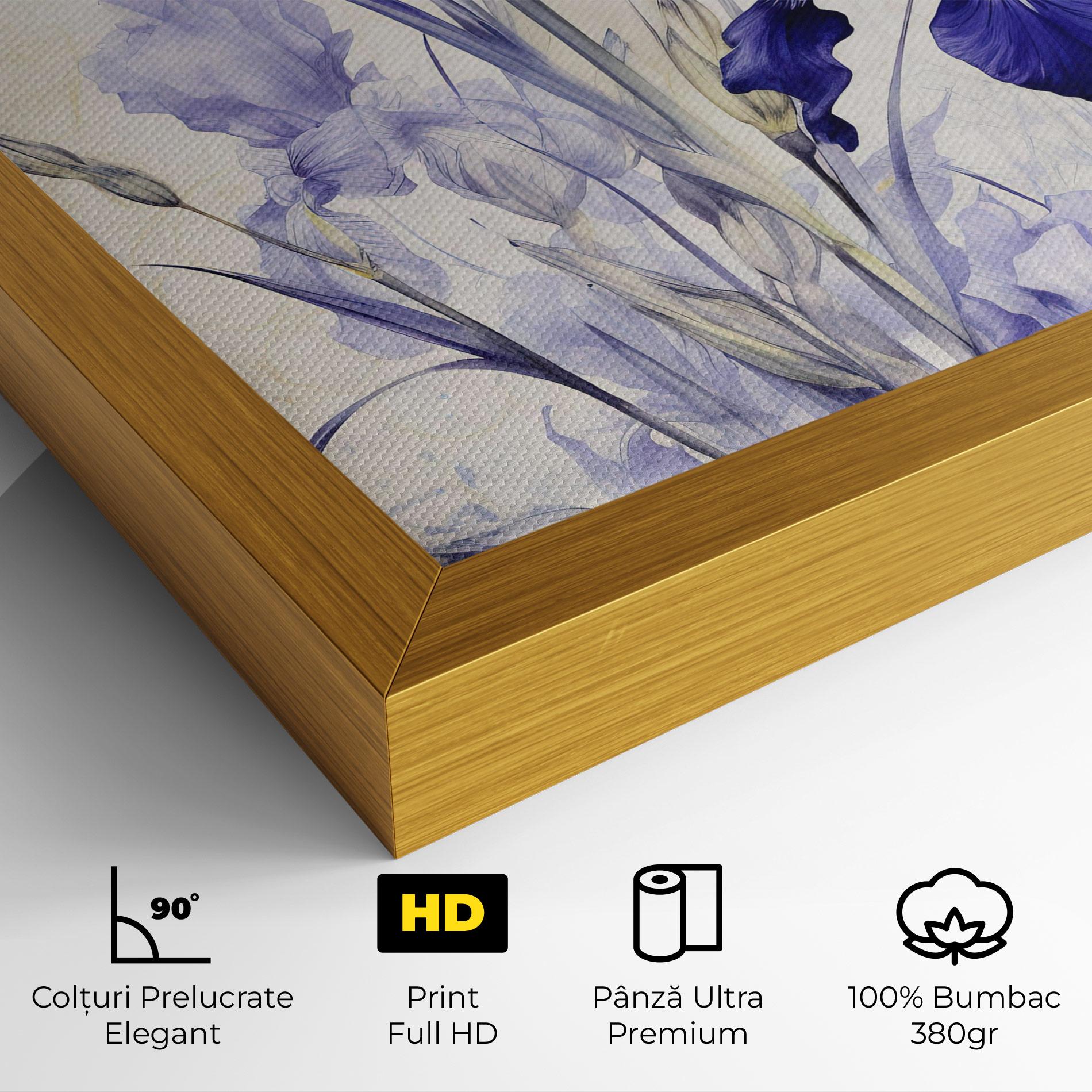 Tablou Canvas Irises Painting mockup 4