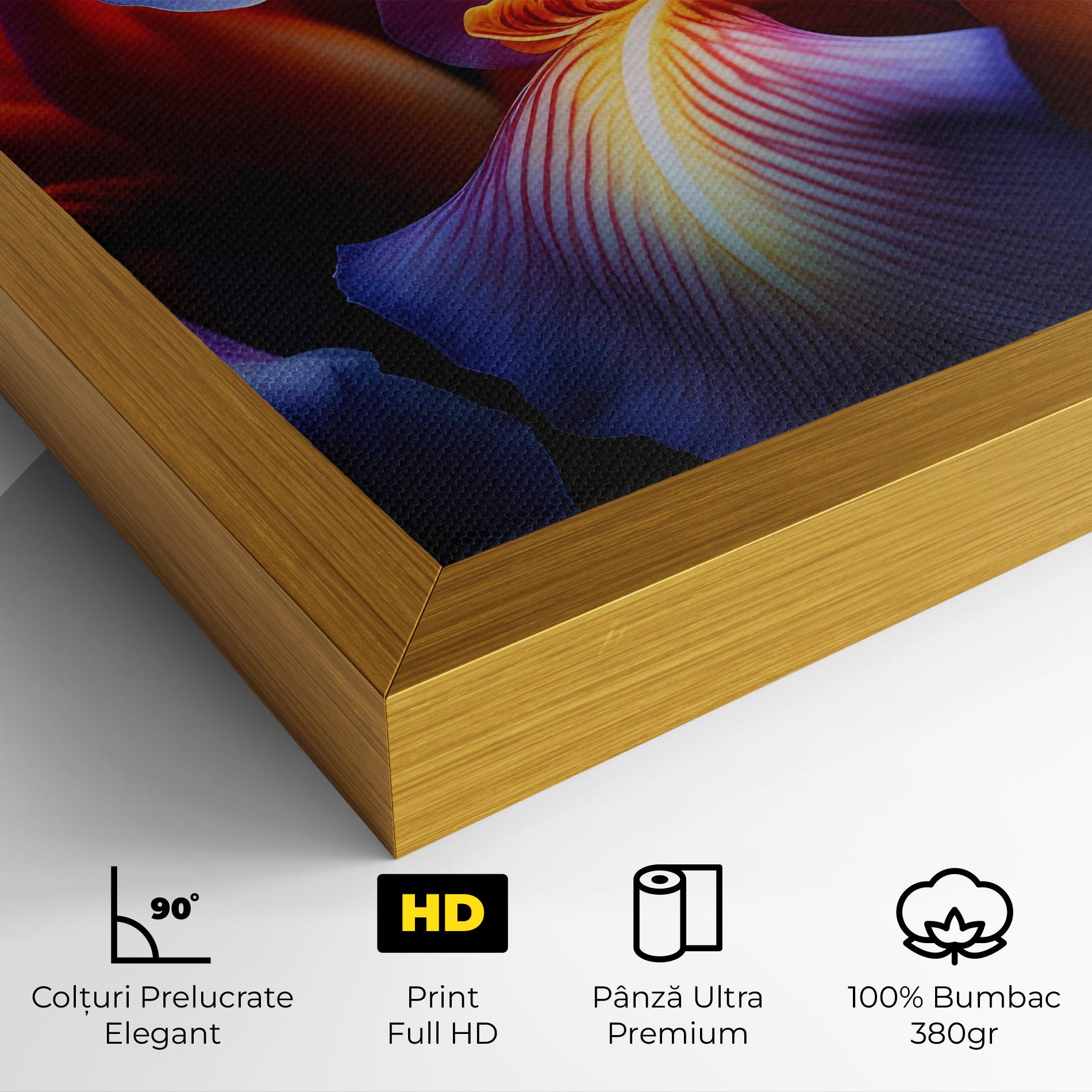 Tablou Canvas Orange Purple Iris mockup 4