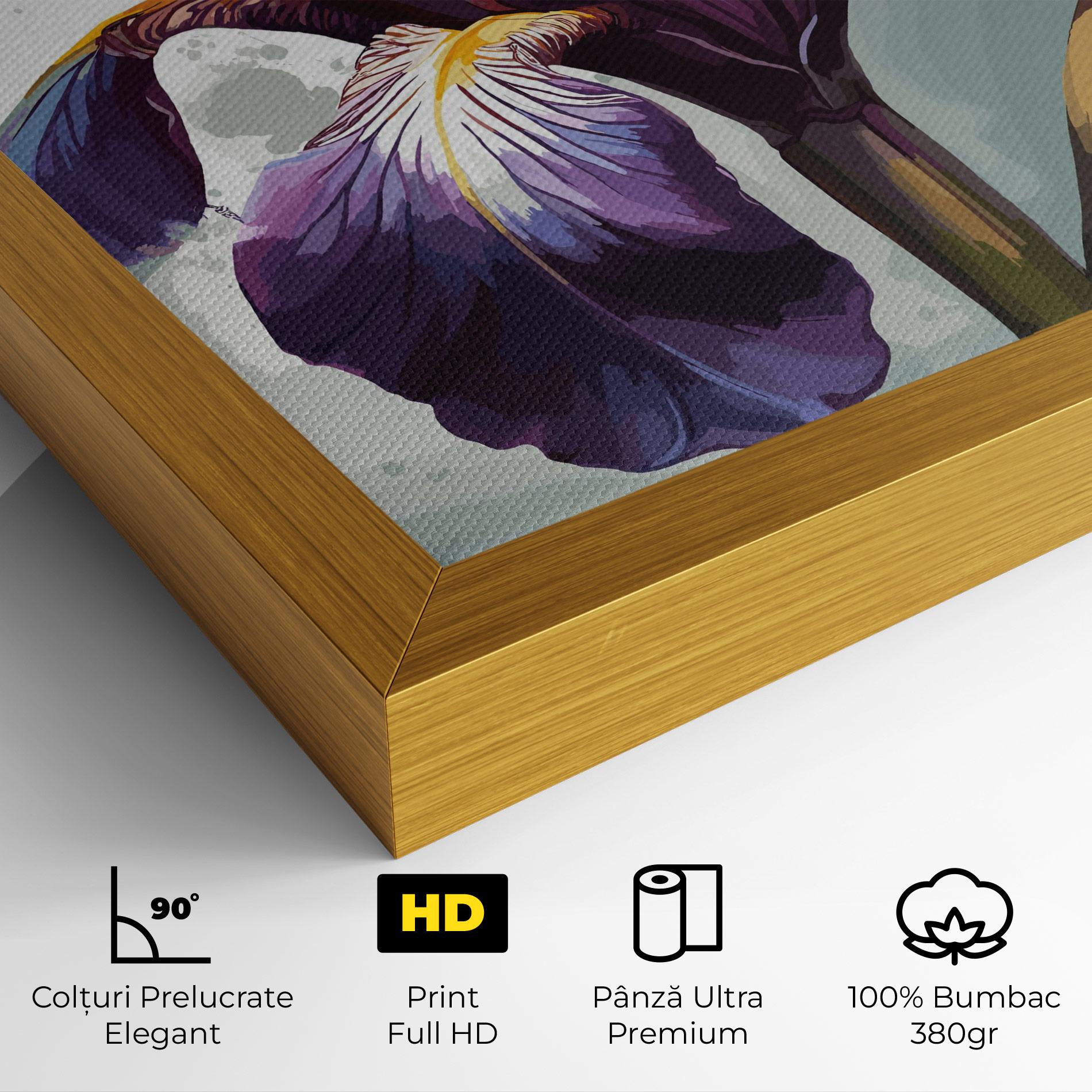 Tablou Canvas Purple Blue Iris mockup 4