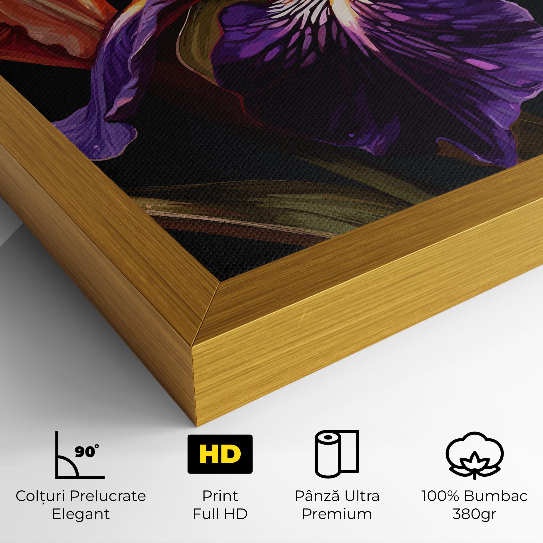 Tablou Canvas Purple Orange Iris mockup 4