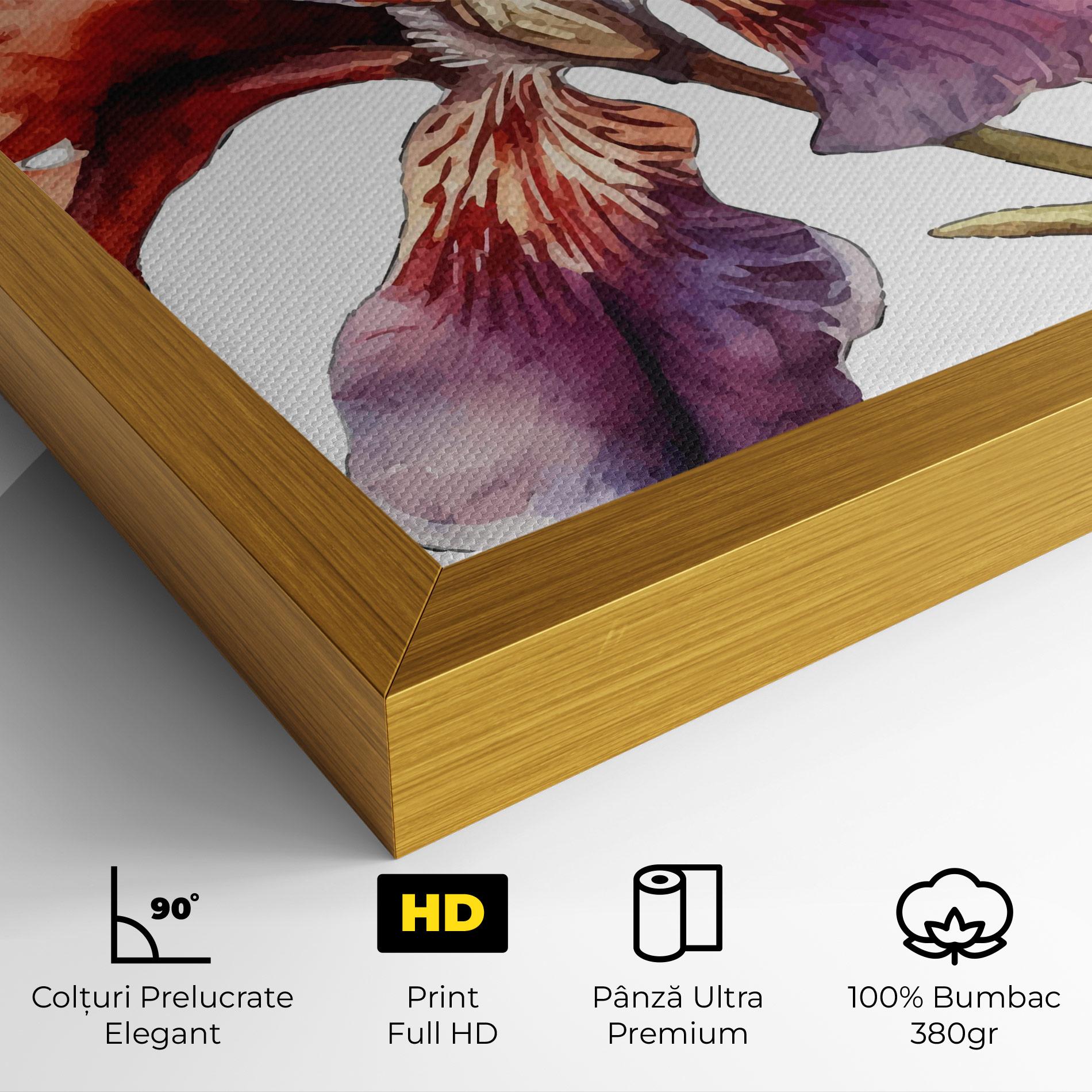 Tablou Canvas Watercolor Iris mockup 4