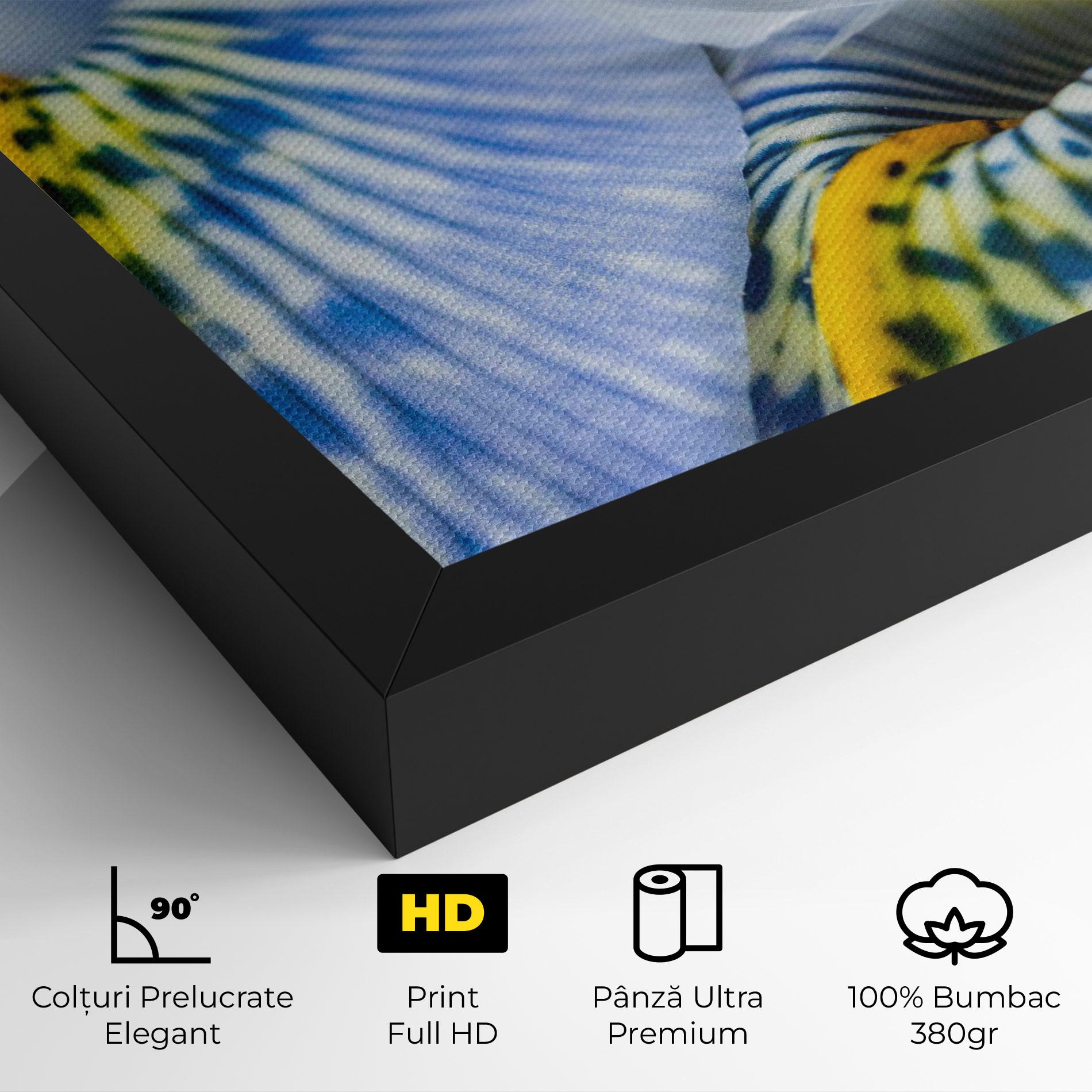 Tablou Canvas Blue Yellow Iris mockup 4