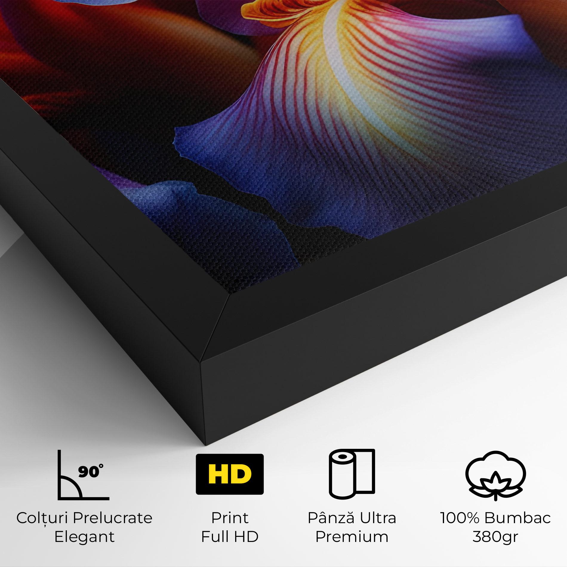 Tablou Canvas Orange Purple Iris mockup 4