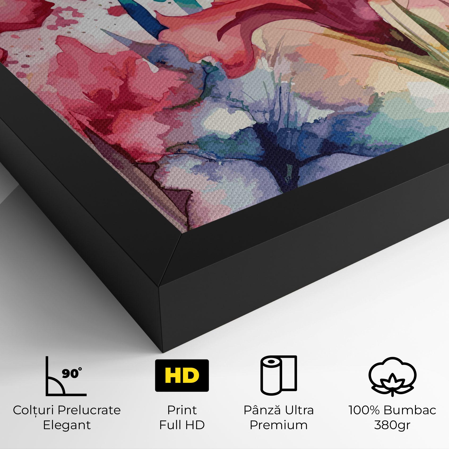 Tablou Canvas Pink Blue Iris mockup 4