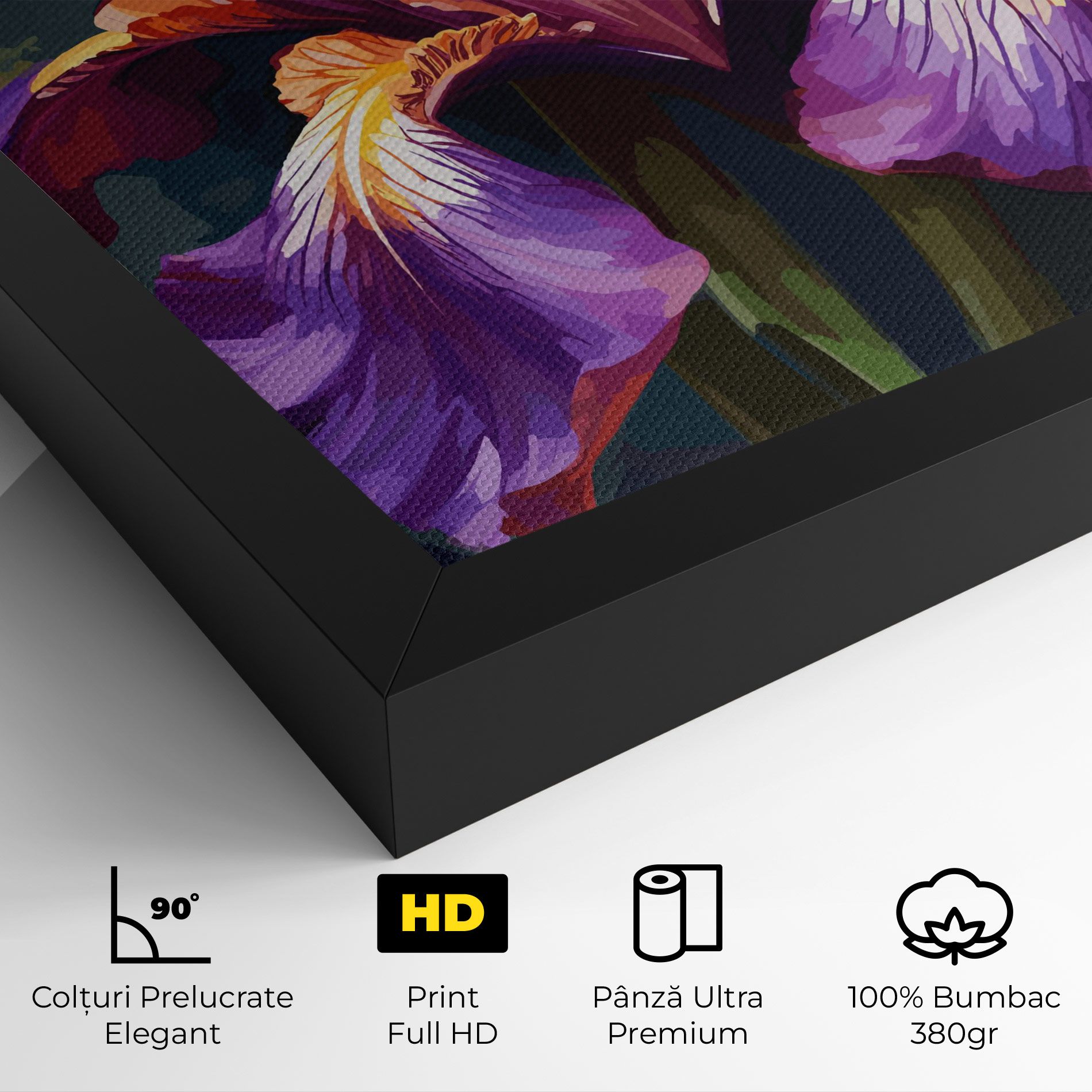 Purple Orange Iris Art mockup 4