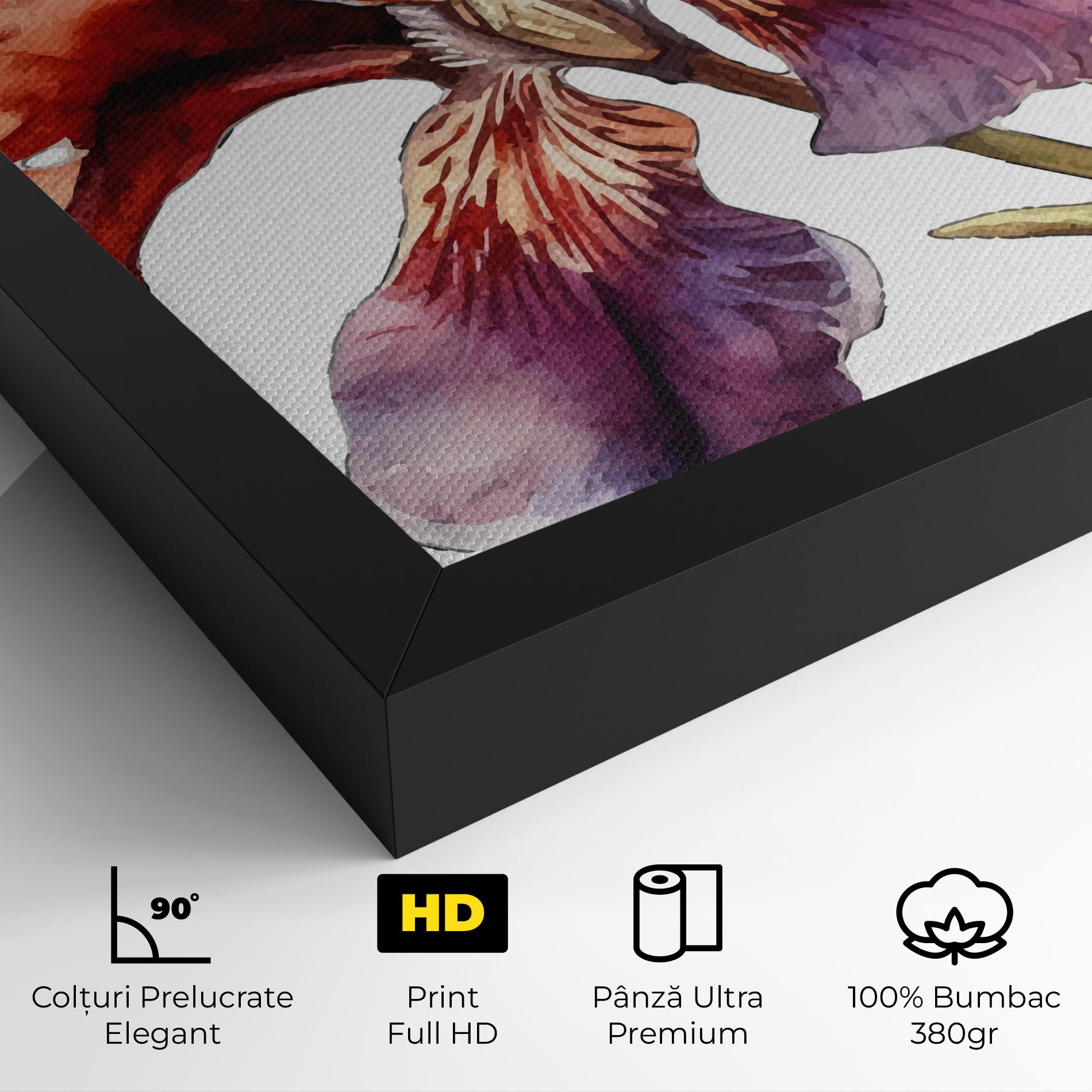 Tablou Canvas Watercolor Iris mockup 4