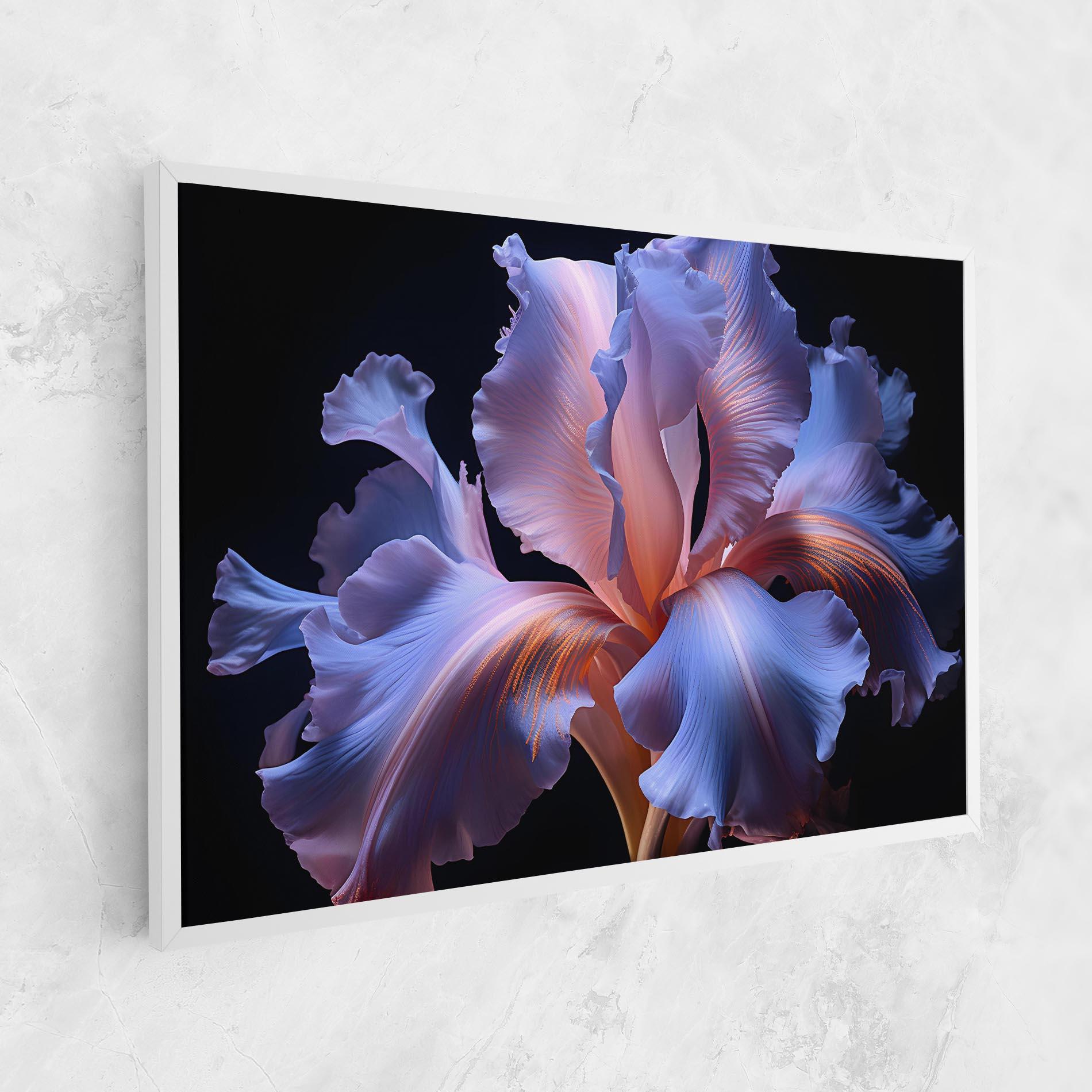 Tablou Canvas Elegant Iris On Black mockup 1