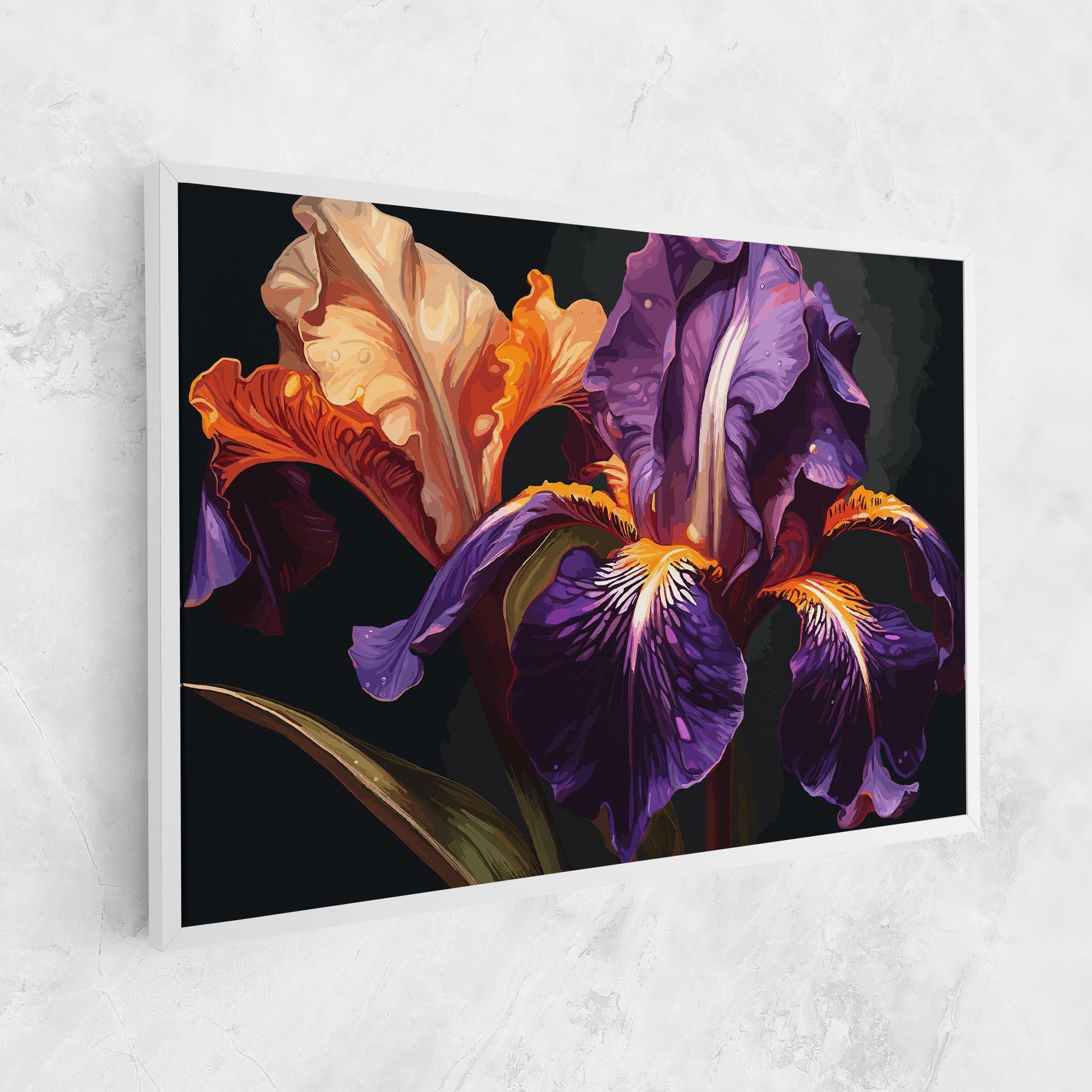 Tablou Canvas Purple Orange Iris mockup 1