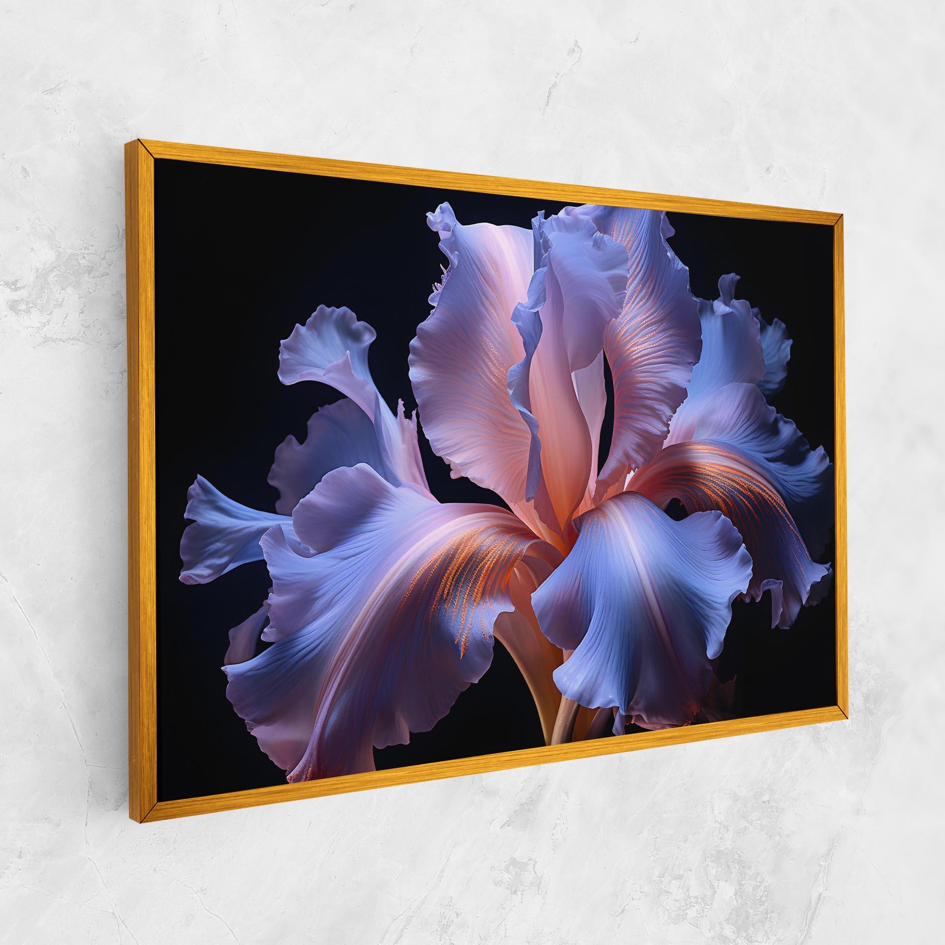 Tablou Canvas Elegant Iris On Black mockup 1