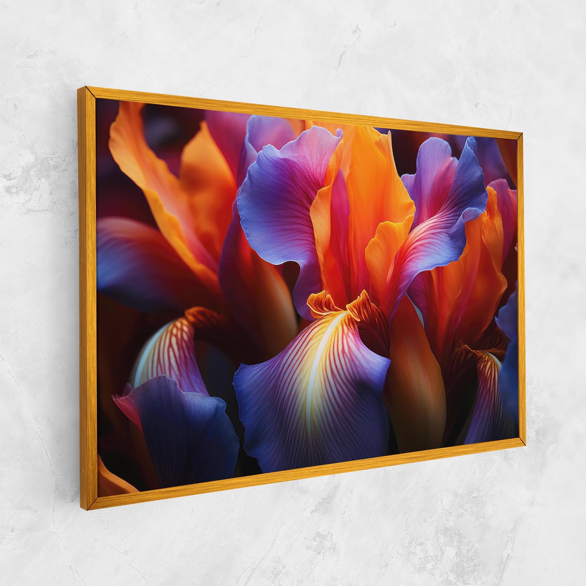 Tablou Canvas Orange Purple Iris mockup 1