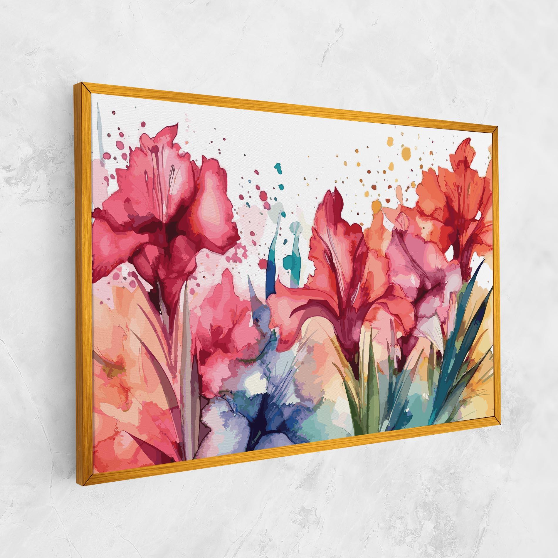 Tablou Canvas Pink Blue Iris mockup 1