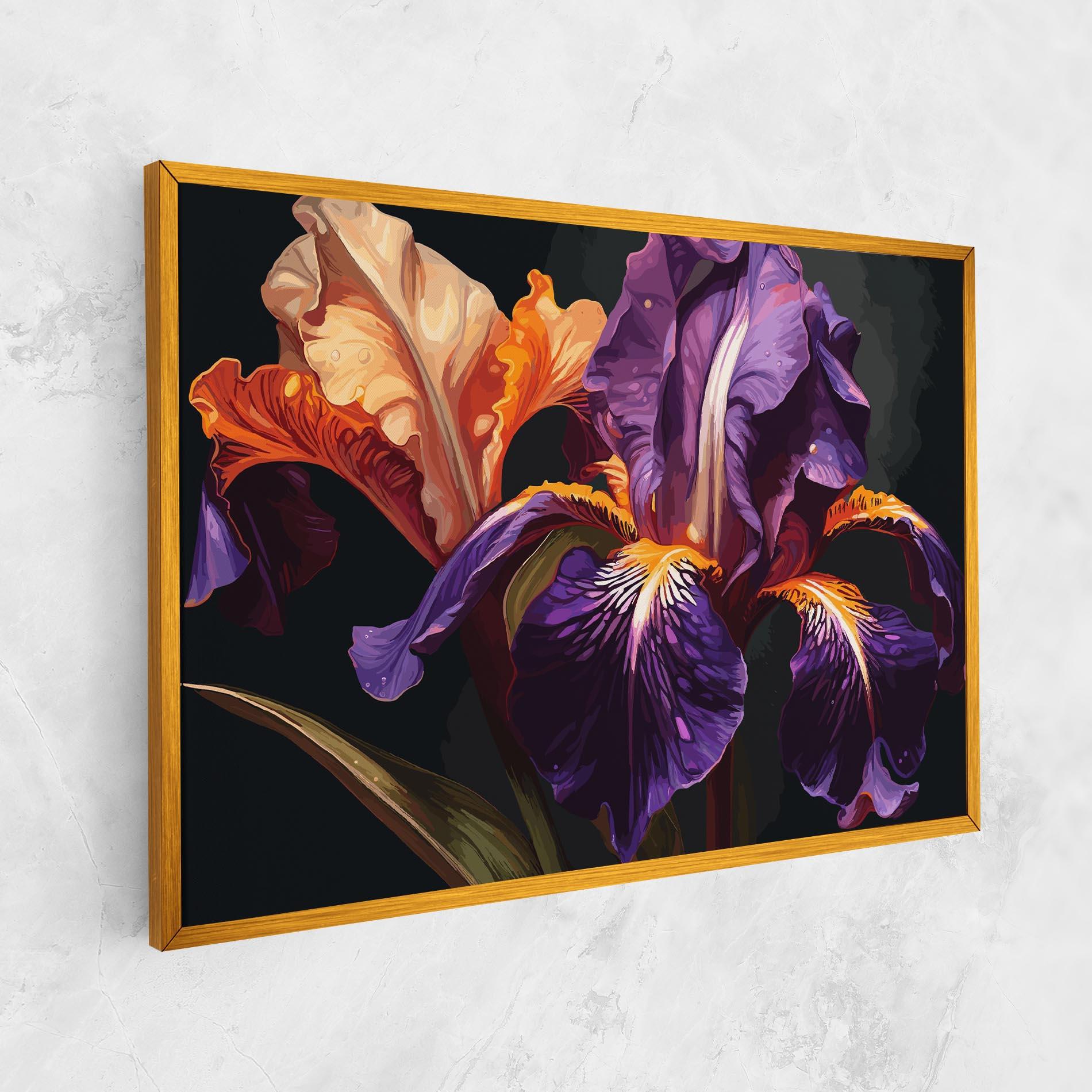 Tablou Canvas Purple Orange Iris mockup 1