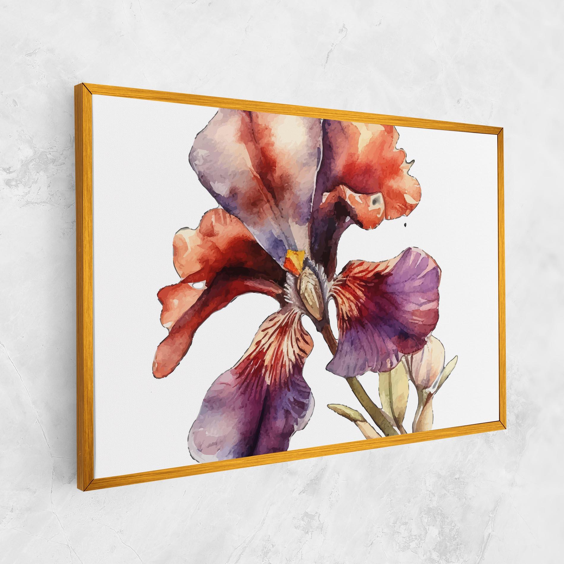 Tablou Canvas Watercolor Iris mockup 1