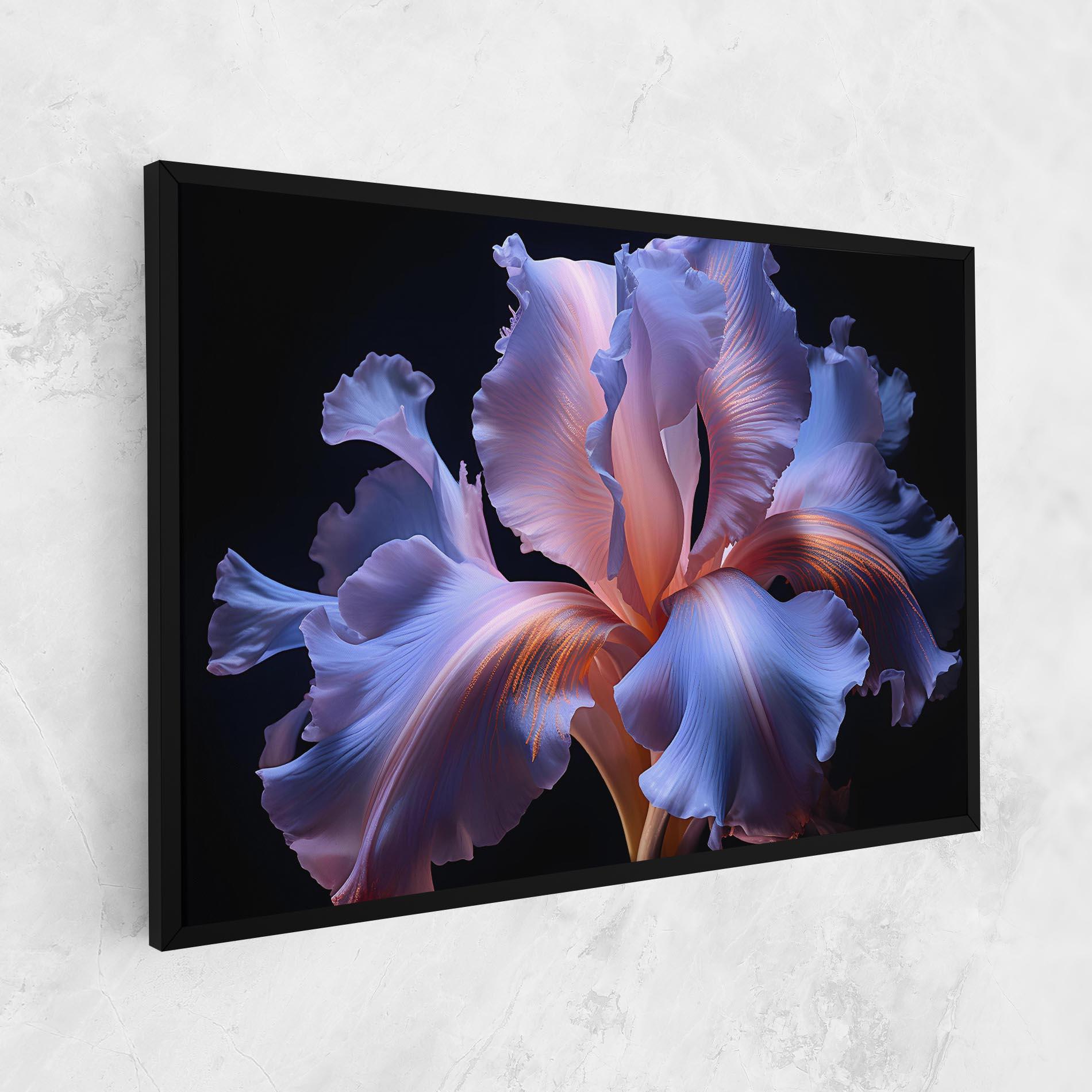 Tablou Canvas Elegant Iris On Black mockup 1