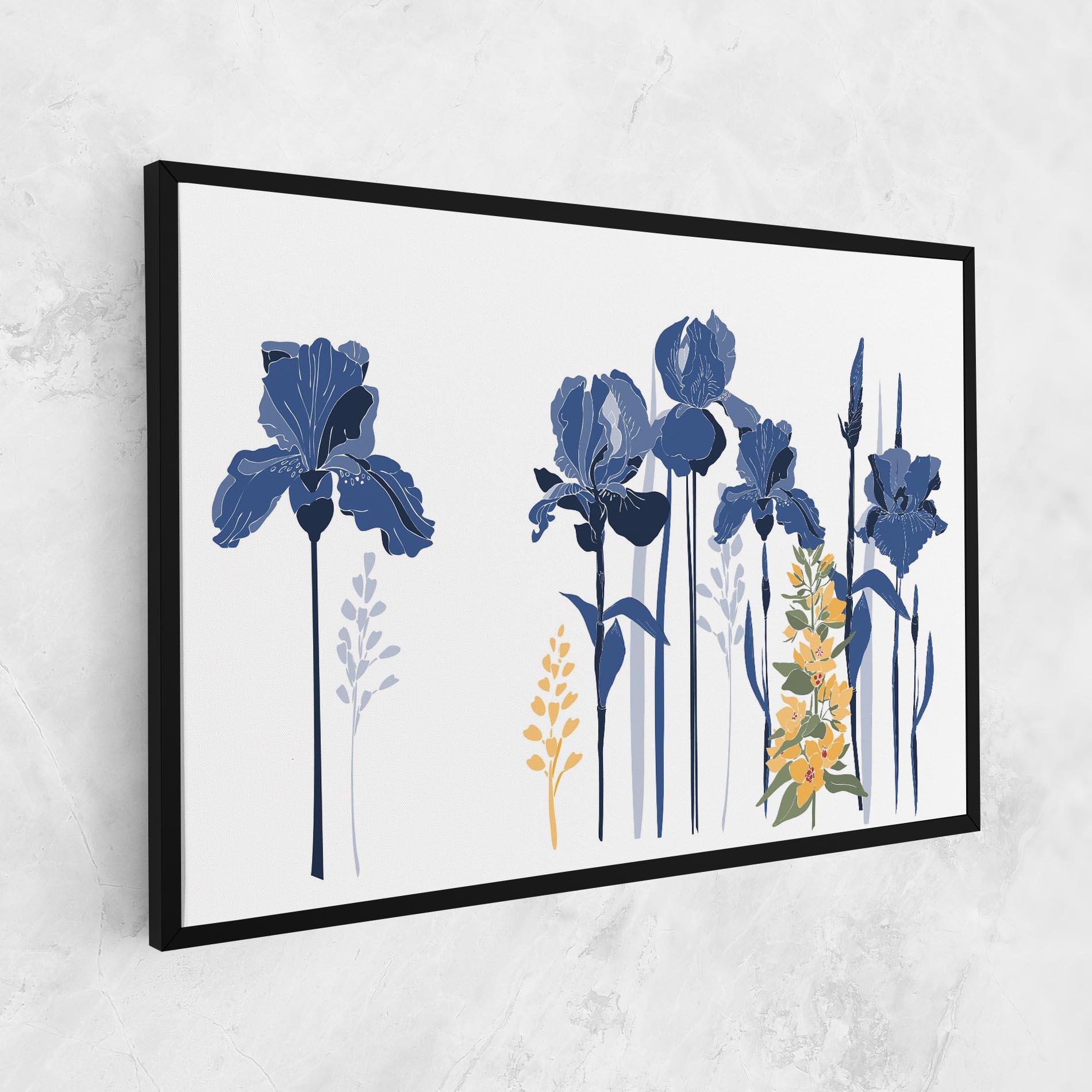 Tablou Canvas Iris Blue Art mockup 1