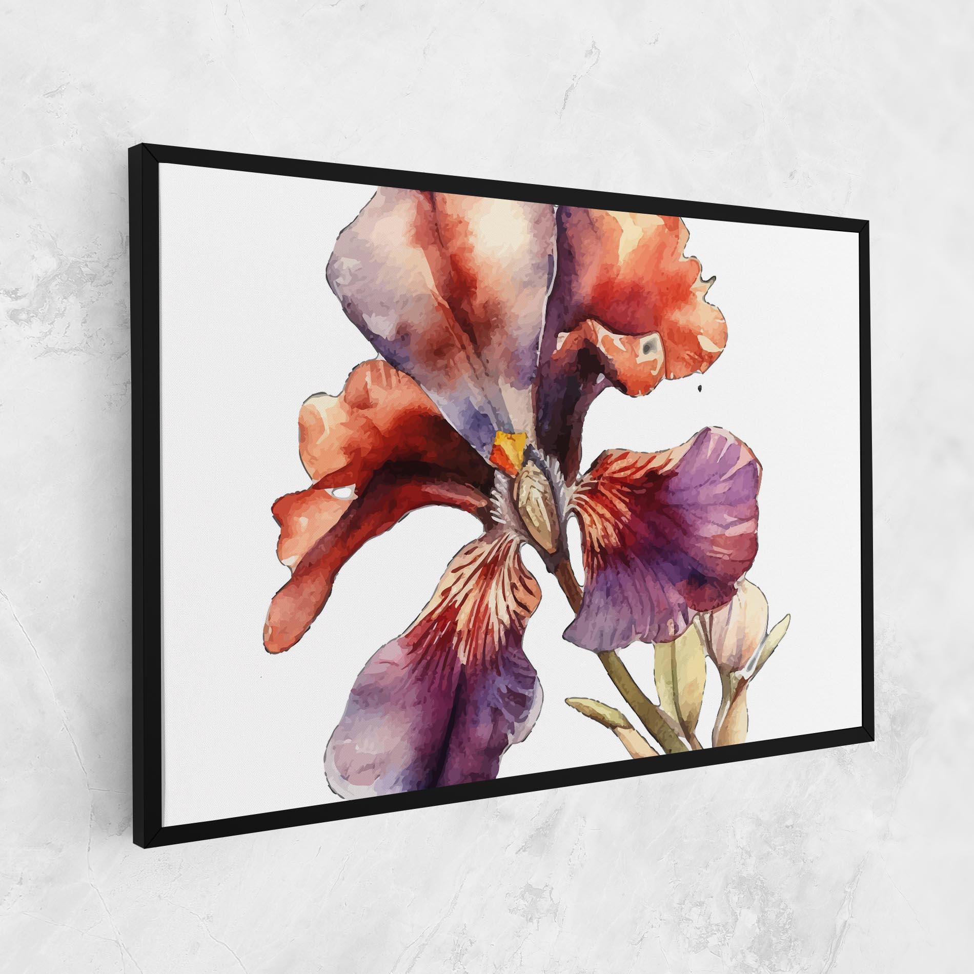 Tablou Canvas Watercolor Iris mockup 1