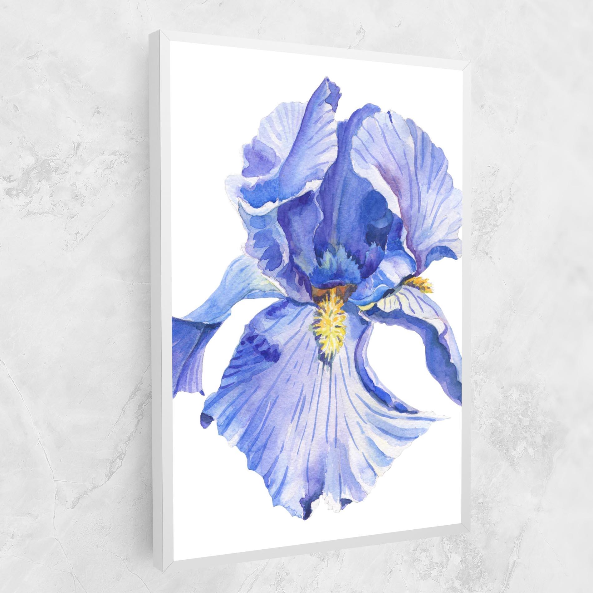 Tablou Canvas Purple Iris On White mockup 1