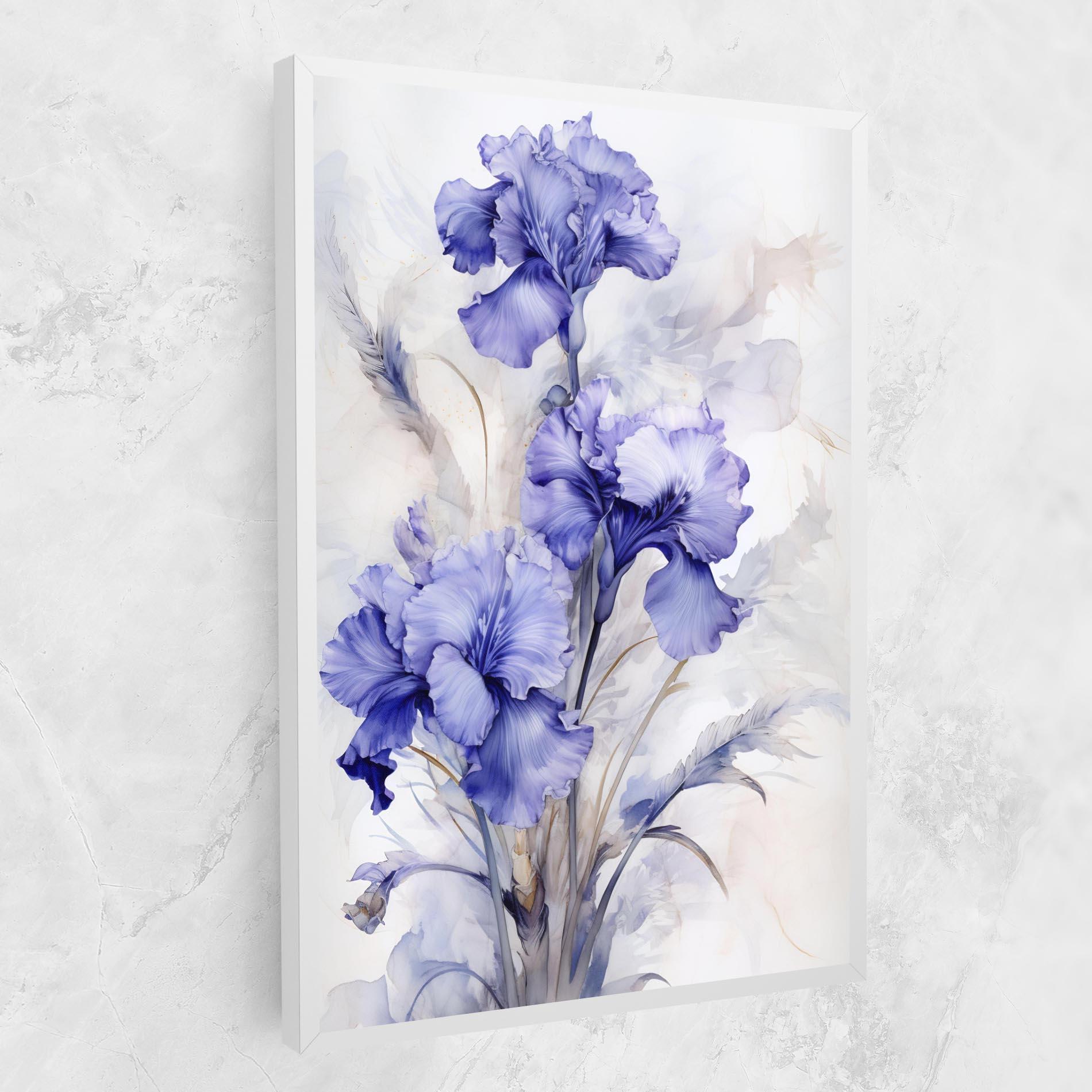 Tablou Canvas Purple Iris Painting mockup 1