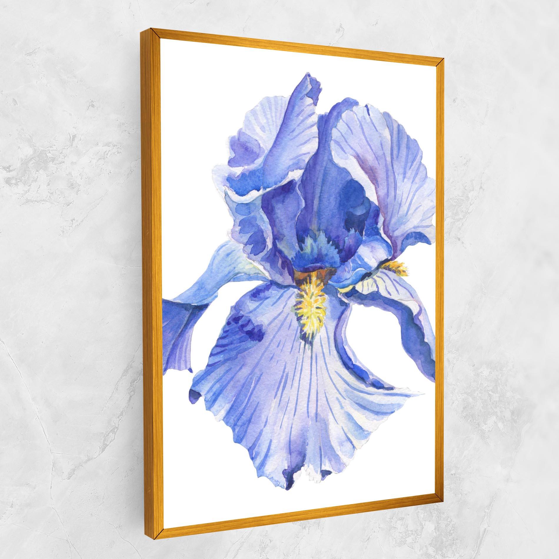 Tablou Canvas Purple Iris On White mockup 1