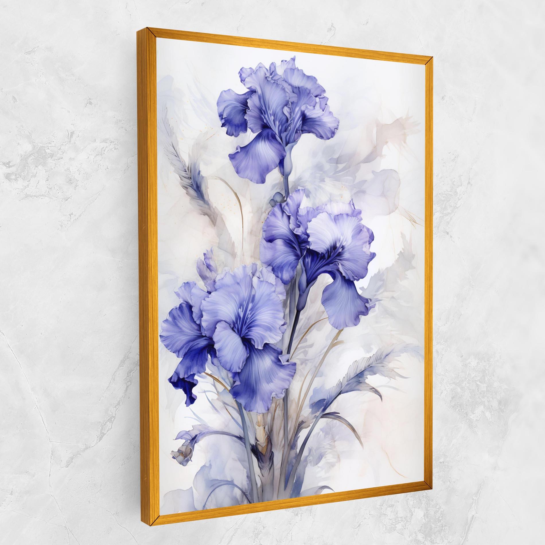 Tablou Canvas Purple Iris Painting mockup 1