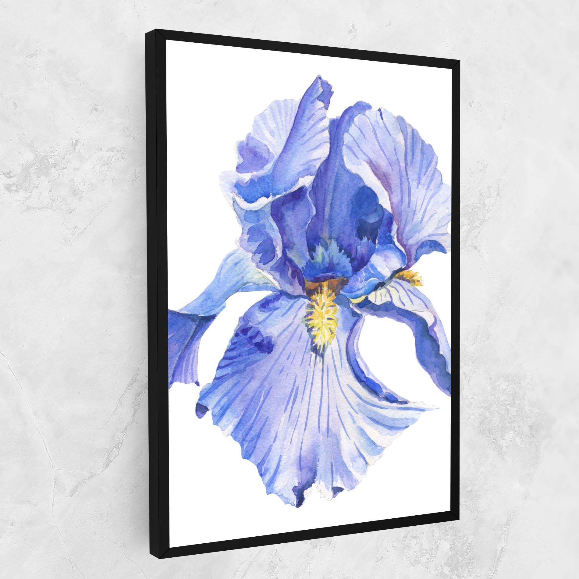 Tablou Canvas Purple Iris On White mockup 1