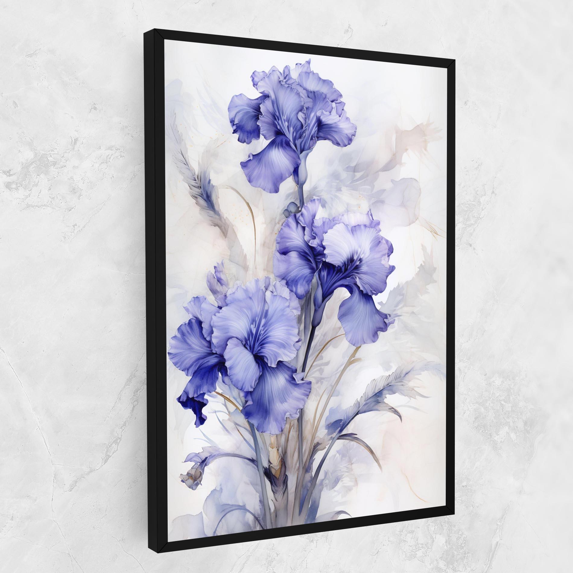 Tablou Canvas Purple Iris Painting mockup 1