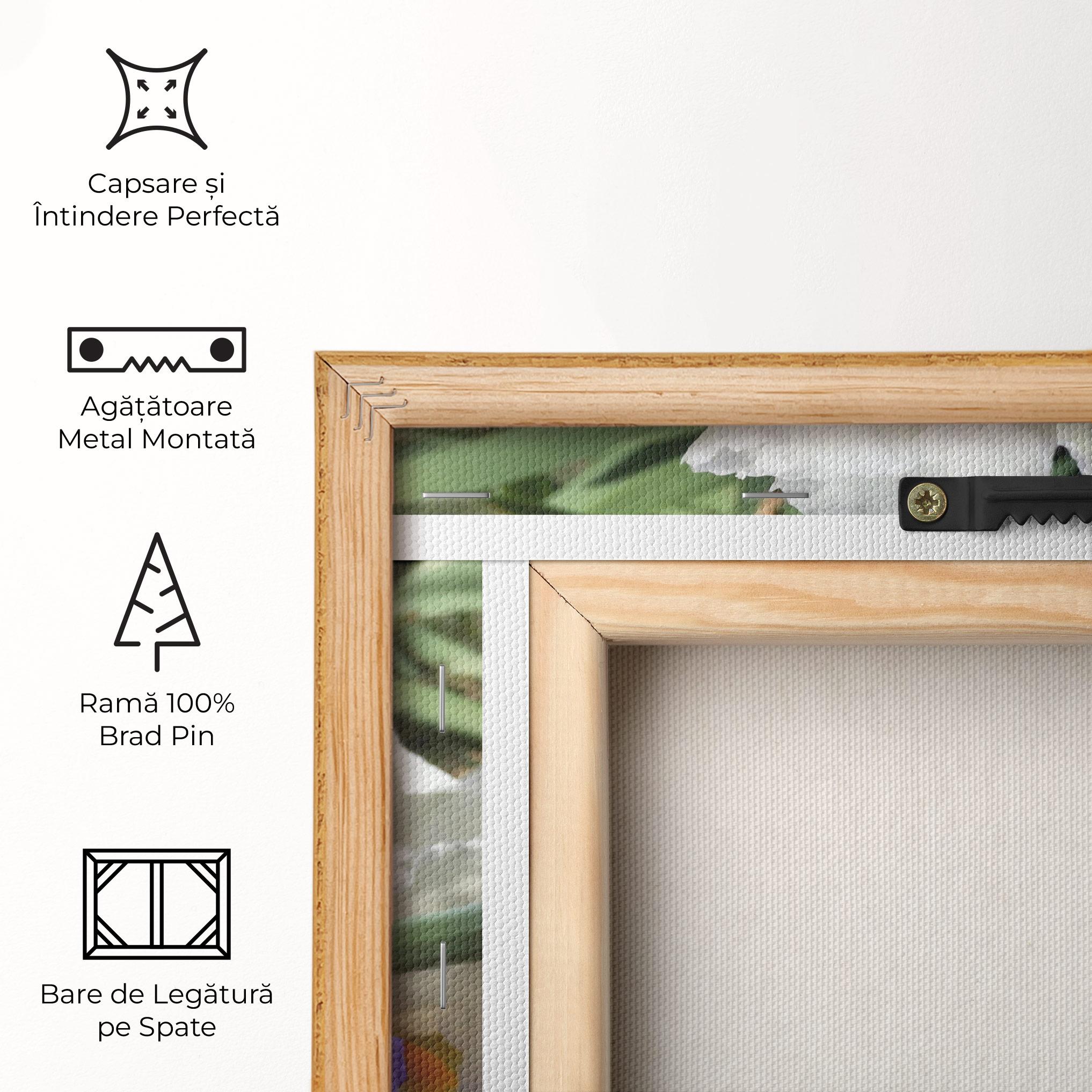 Tablou Canvas Garden White Purple Irirs mockup 5