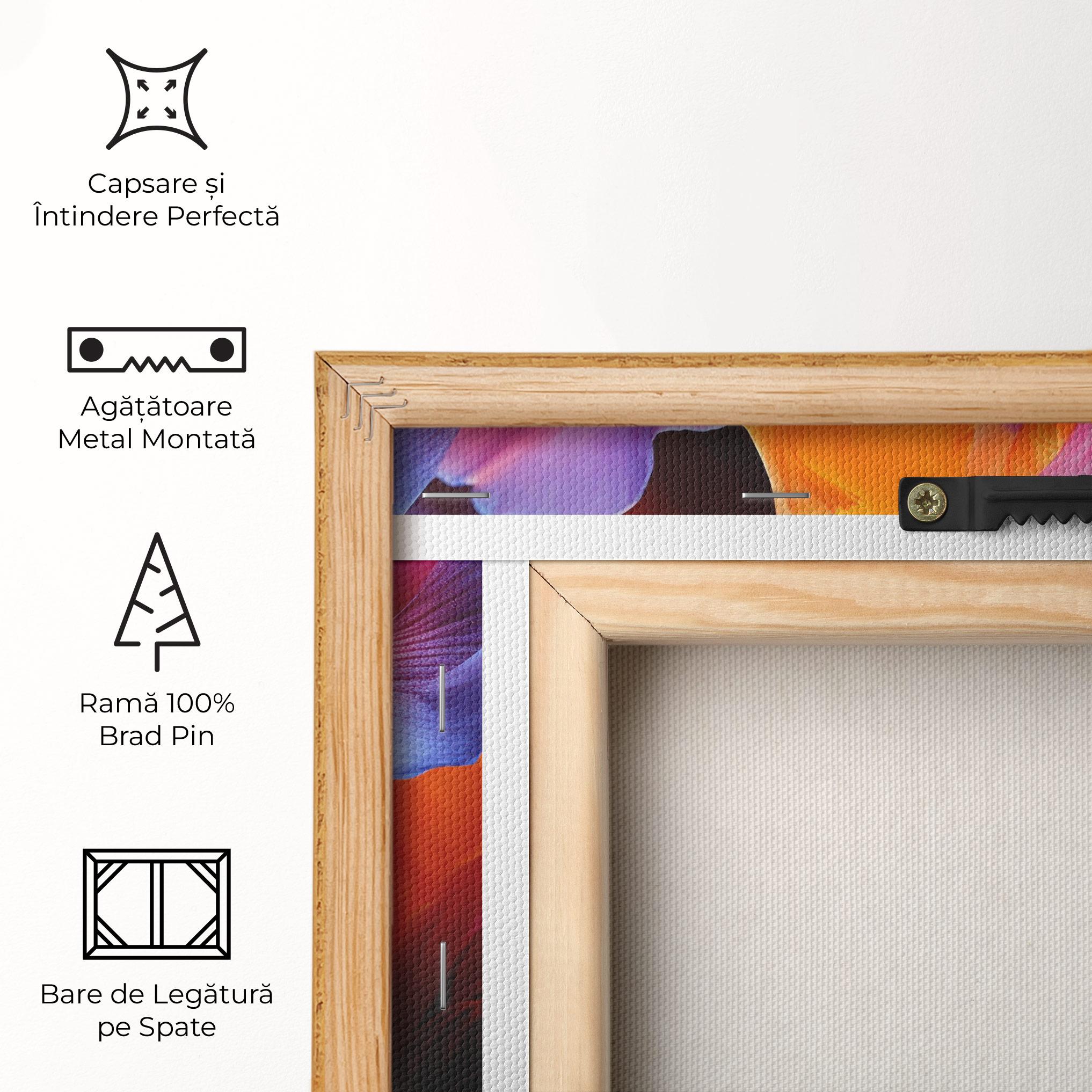 Tablou Canvas Orange Purple Iris mockup 5