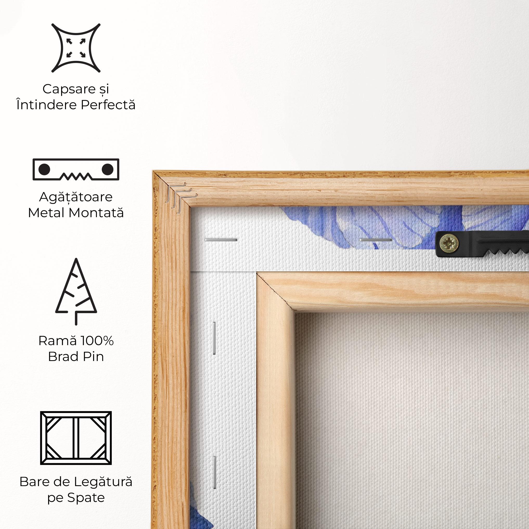 Tablou Canvas Purple Iris On White mockup 5