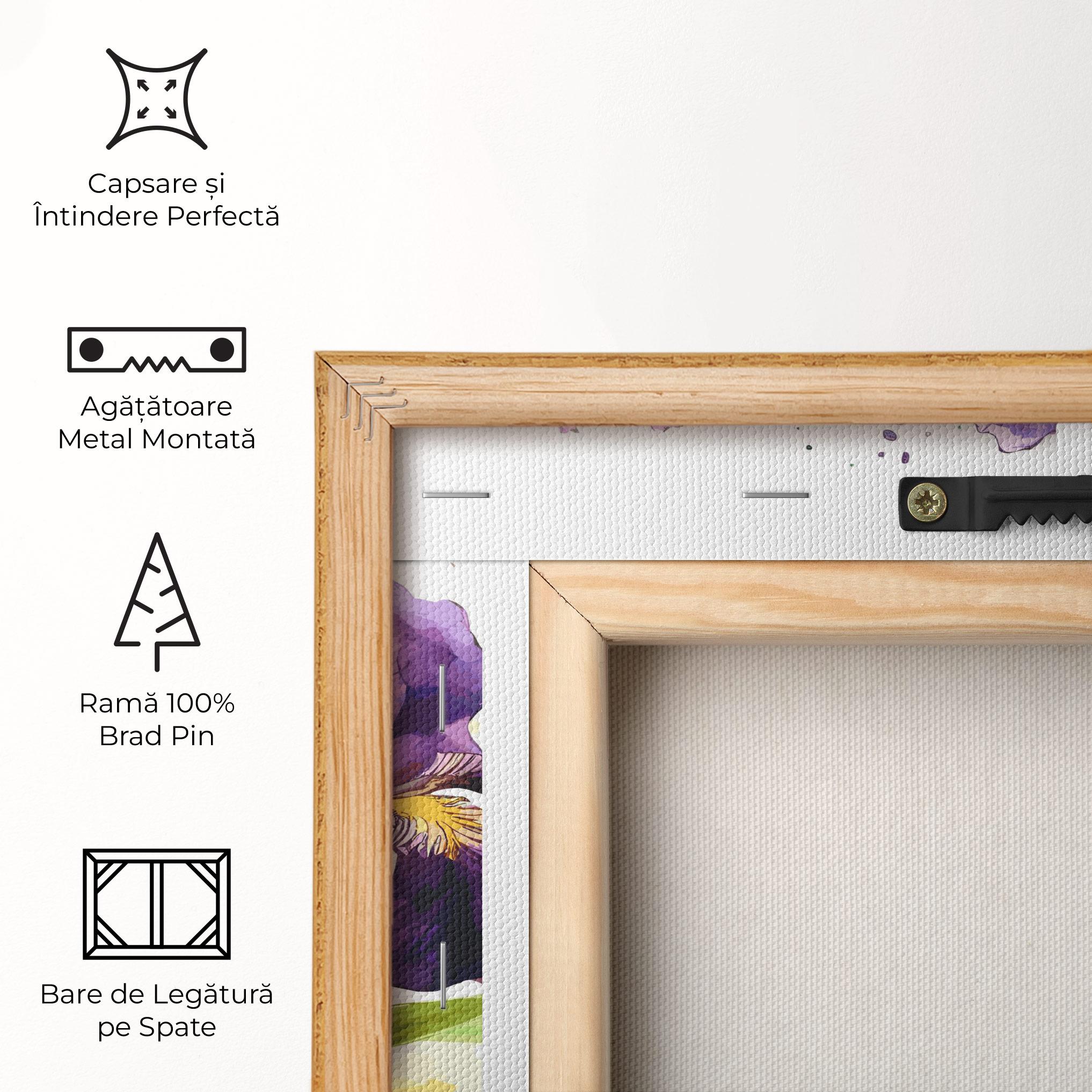 Tablou Canvas Watercolor Purple Iris mockup 5