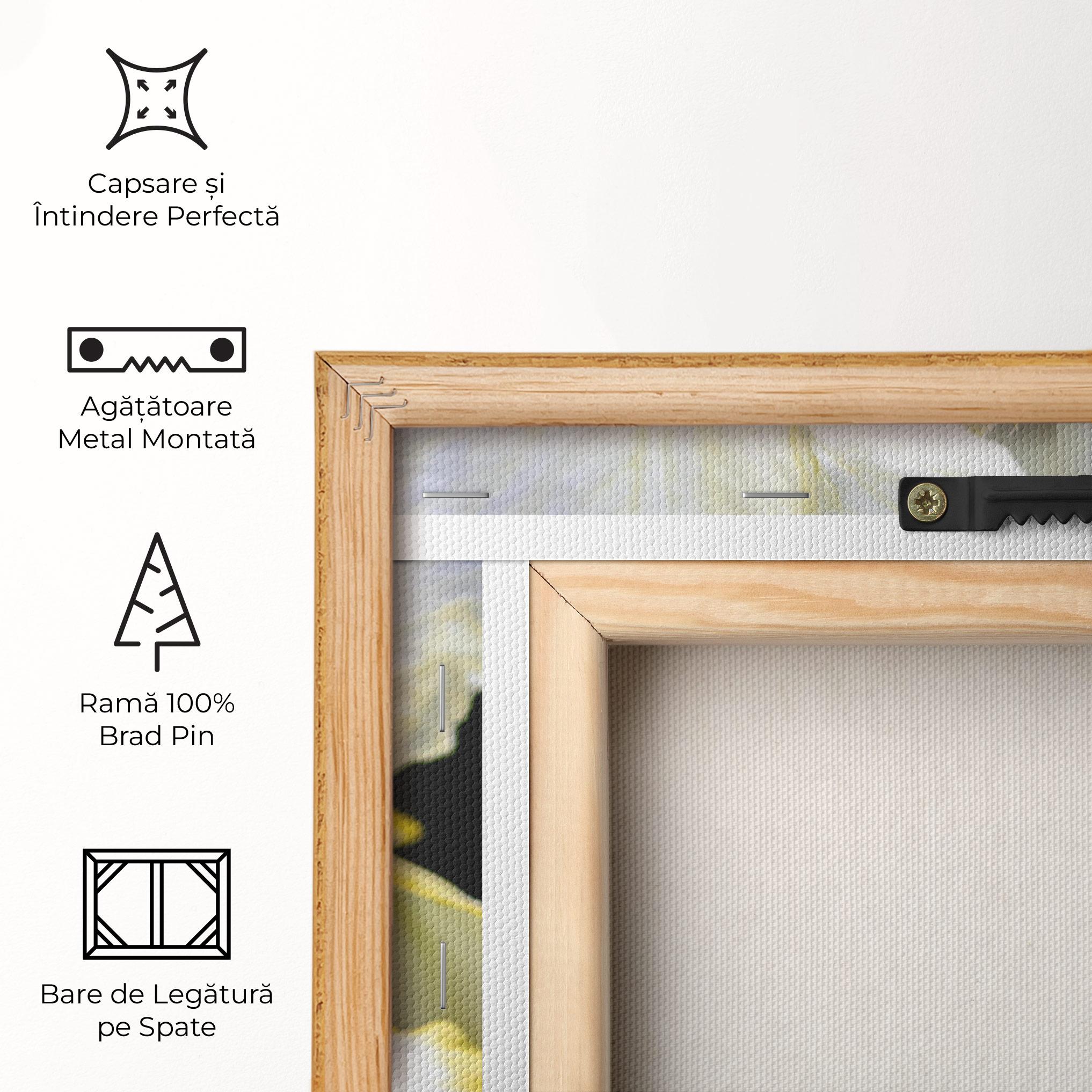 Tablou Canvas White Yellow Iris mockup 5