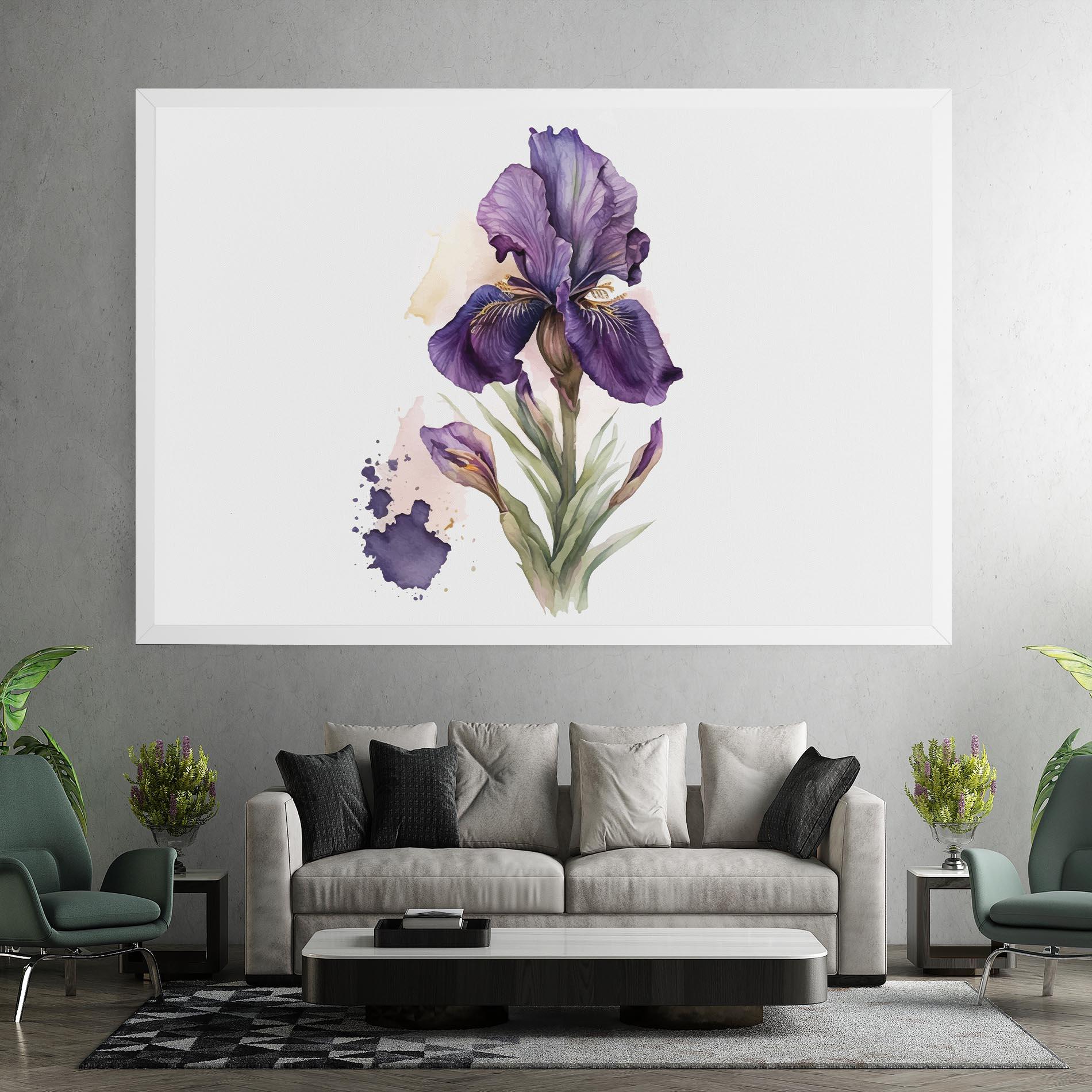 Tablou Canvas Beautiful Purple Iris mockup 7