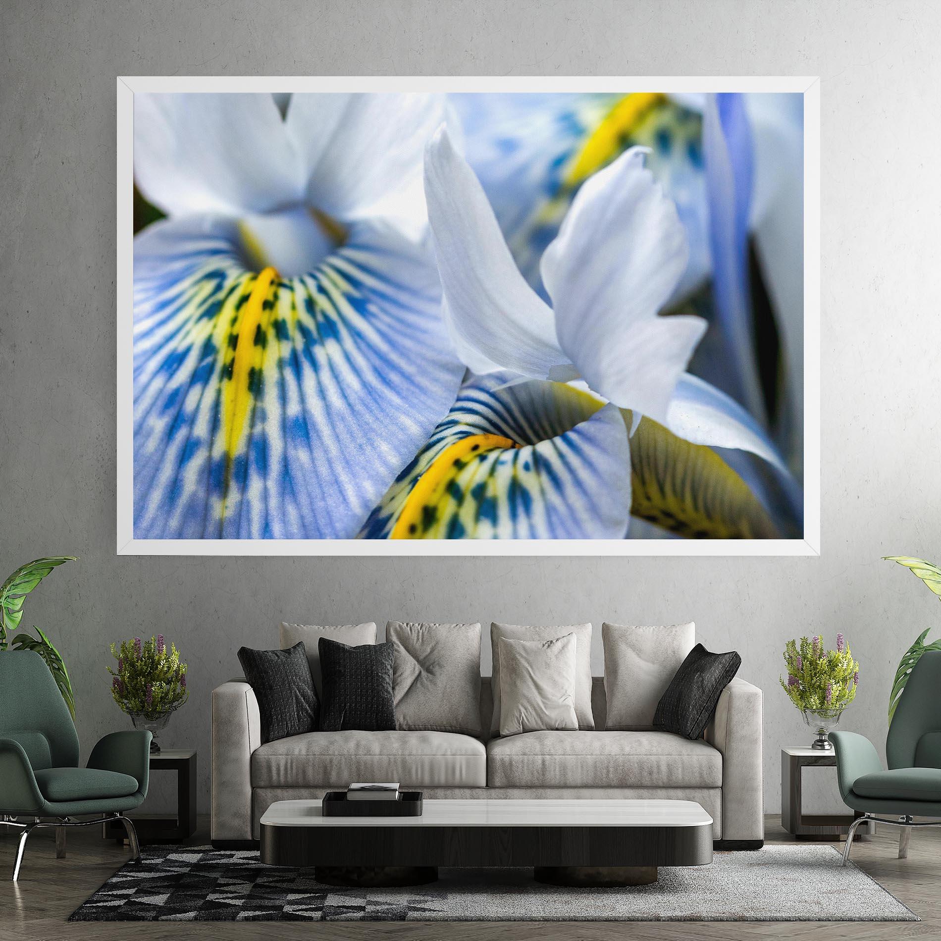 Tablou Canvas Blue Yellow Iris mockup 7