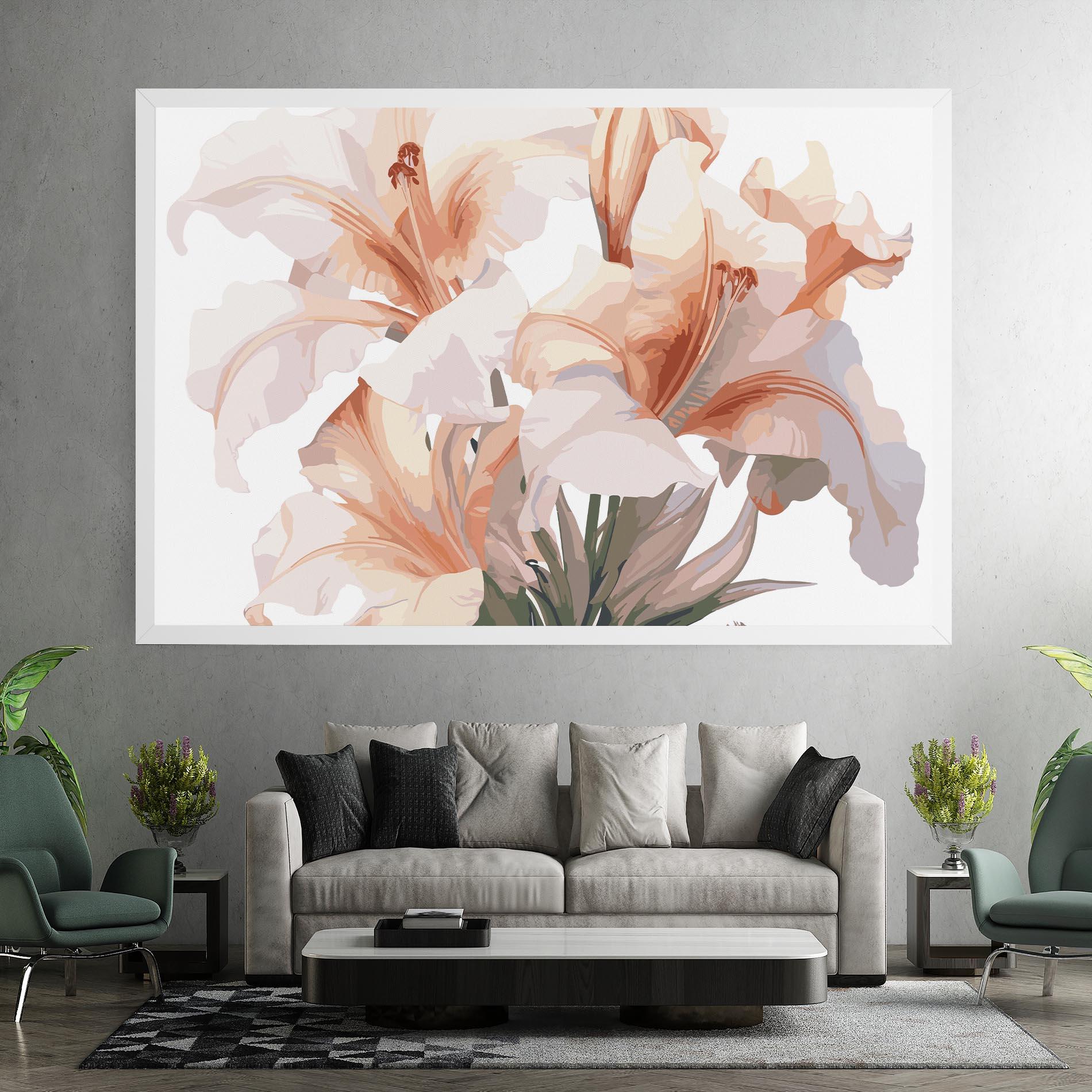 Tablou Canvas Light Orange Iris mockup 7