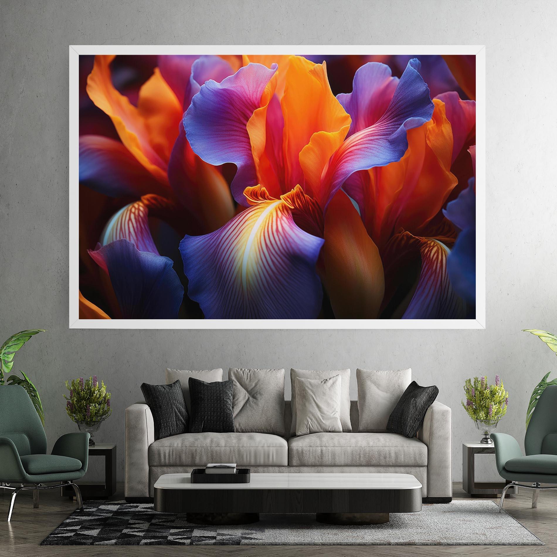 Tablou Canvas Orange Purple Iris mockup 7