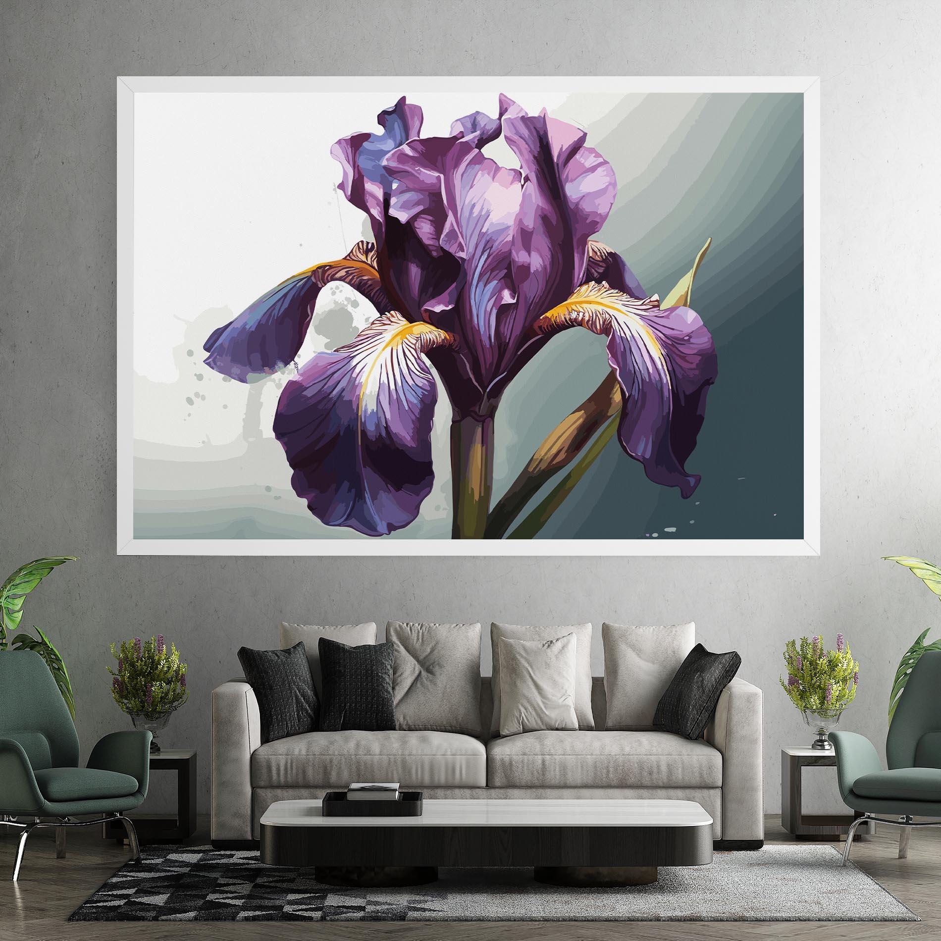 Tablou Canvas Purple Blue Iris mockup 7