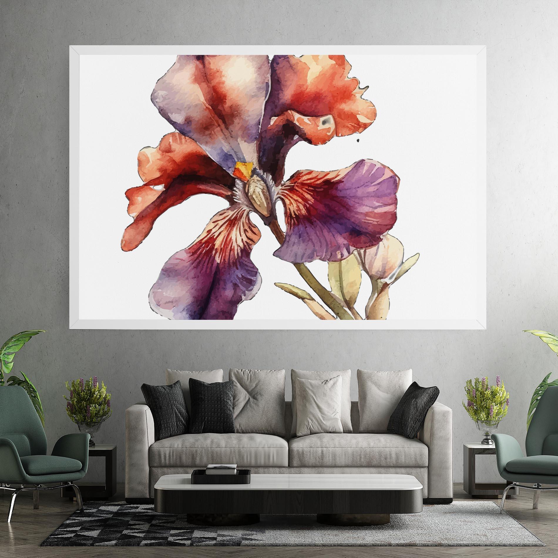 Tablou Canvas Watercolor Iris mockup 7