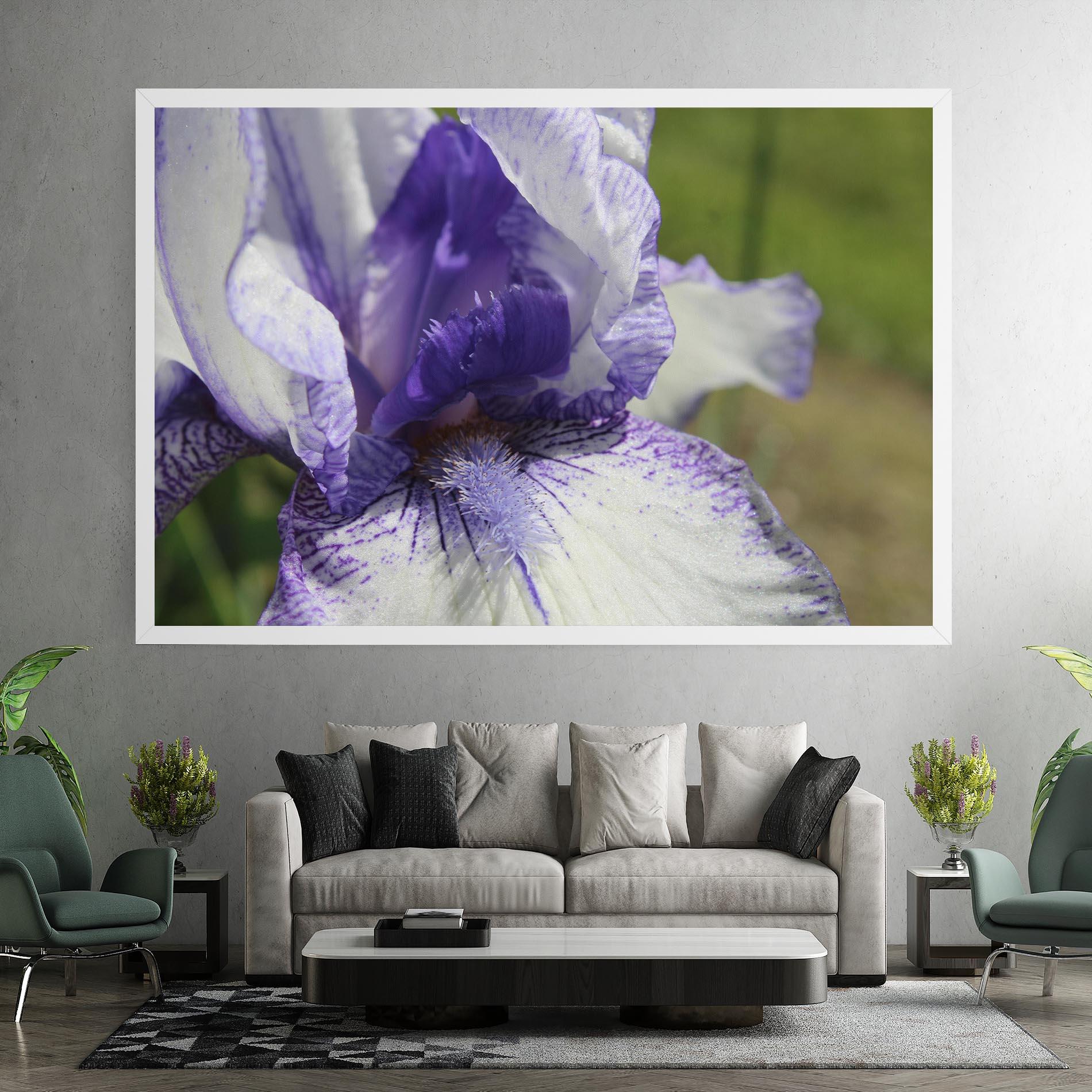 Tablou Canvas White Purple Iris mockup 7