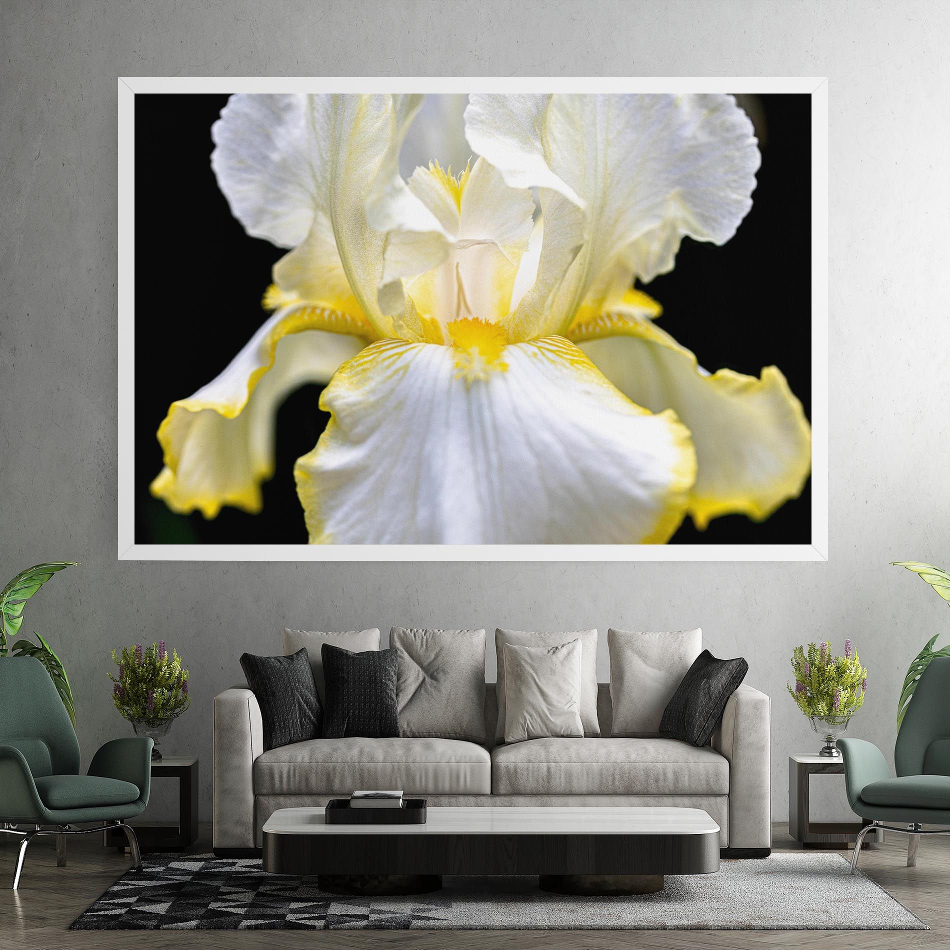 White Yellow Iris mockup 7