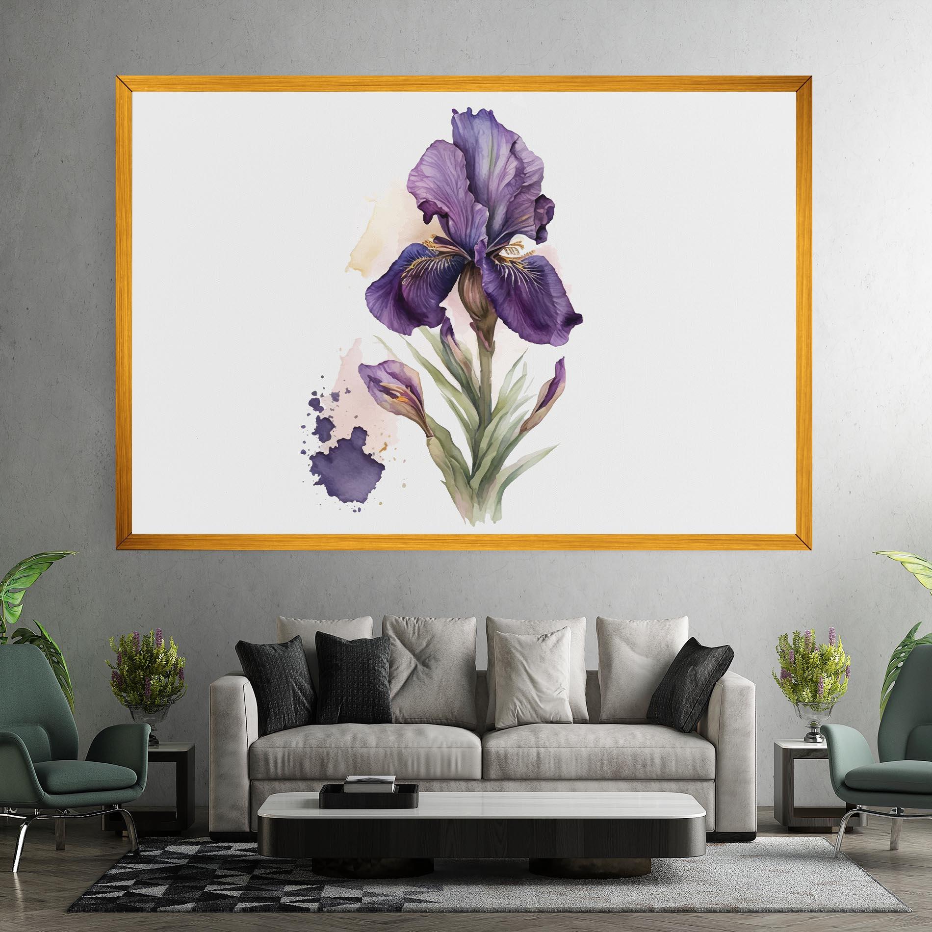 Tablou Canvas Beautiful Purple Iris mockup 7