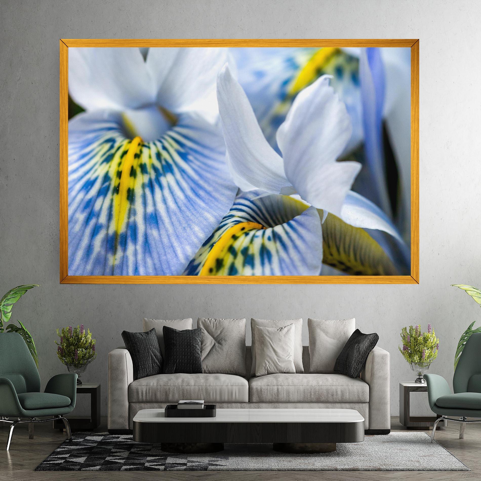 Tablou Canvas Blue Yellow Iris mockup 7